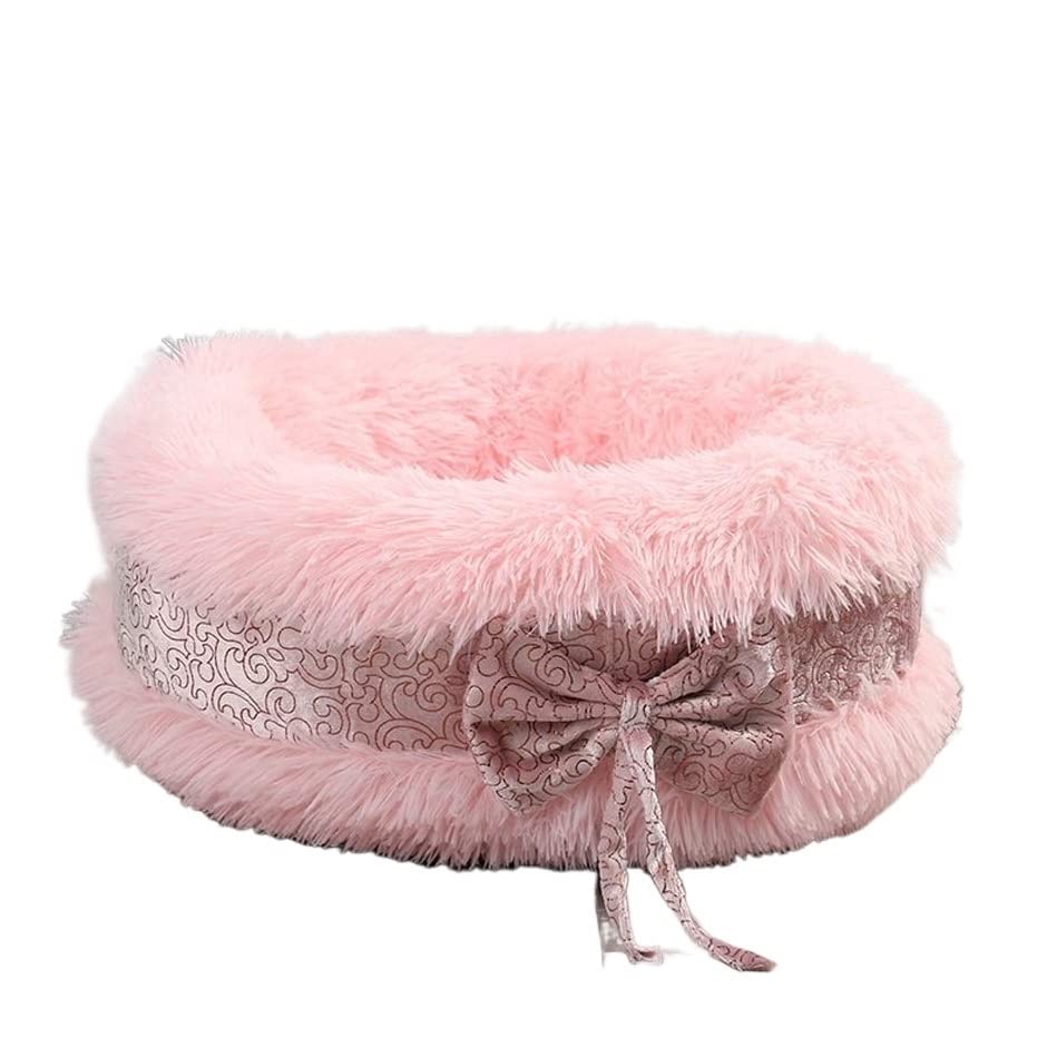 Soft Round Cuddler Pet Bed - Warm & Cozy Kennel Sofa for Dogs & Cats | Calming Nest Bed for Puppies & Kittens | Perfect for Sleeping, Lounging & Anxiety Relief