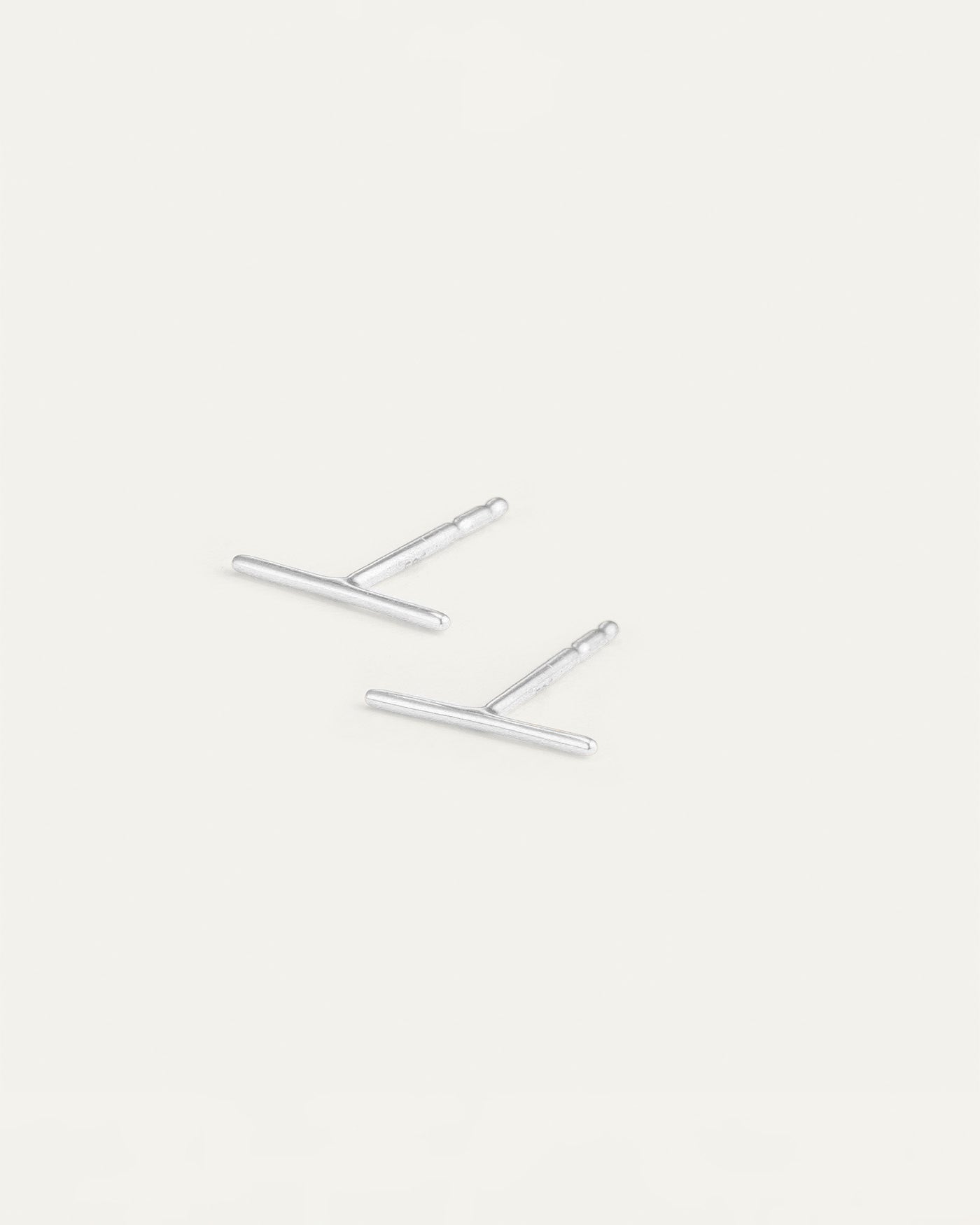 14K White Gold Bar Stud Earrings for Women - Minimalist Dainty Jewelry for Everyday Wear & Special Occasions