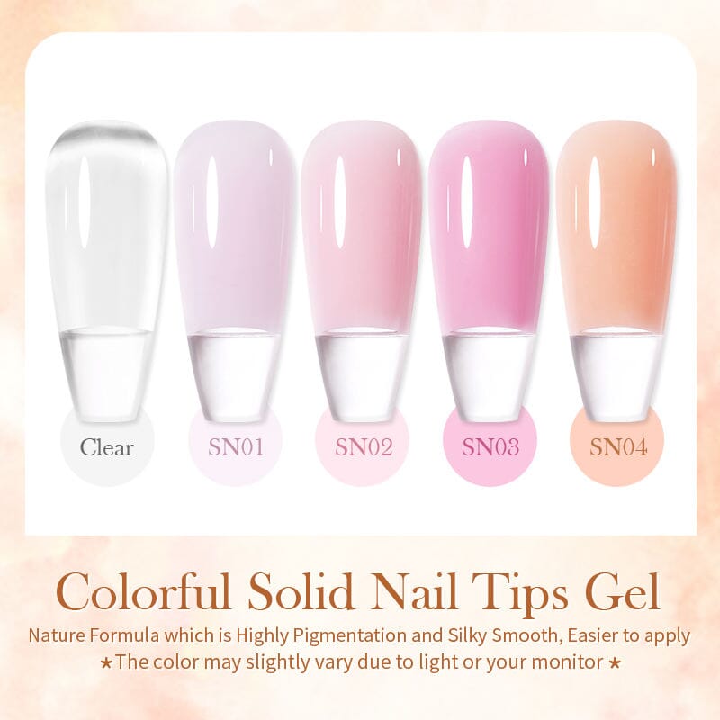 Born Pretty Solid Nail Tips Gel (SN04) - Professional Acrylic Nail Extensions for Salon & Home Manicure, Perfect for Weddings, Parties & Special Occasions