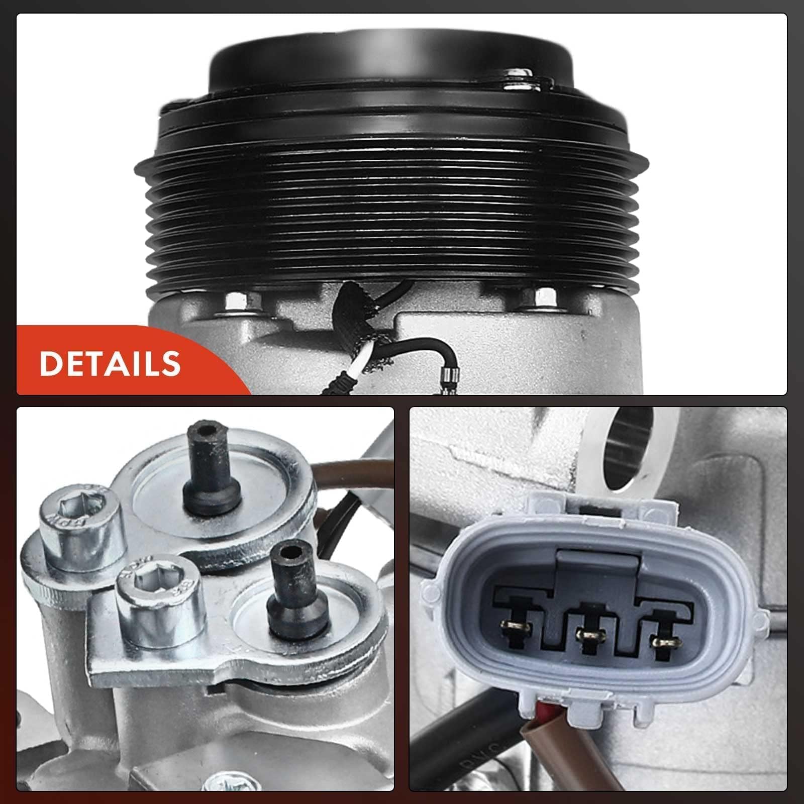 Premium AC Compressor with Clutch for Toyota Tacoma 2.7L 3.5L 2016-2023 - Replacement Auto Air Conditioning Part for Hot Summer Driving & Off-Road Adventures
