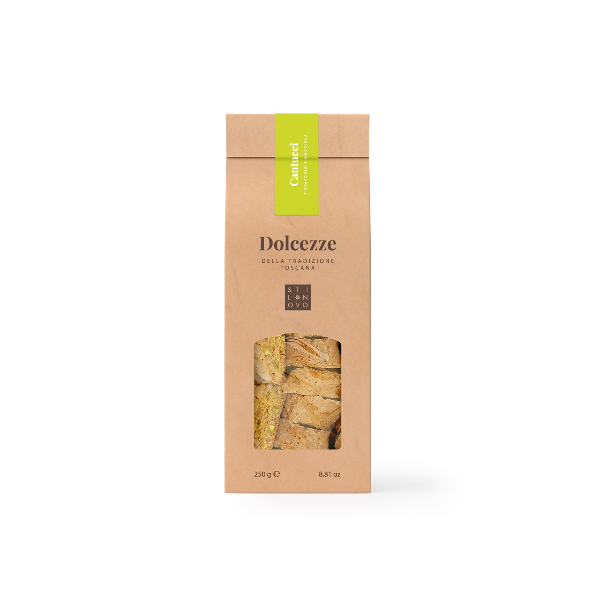 Premium Cantucci with Pistachio & Hazelnuts 250g - Authentic Tuscan Specialty Biscuits for Coffee Pairing & Gift Giving