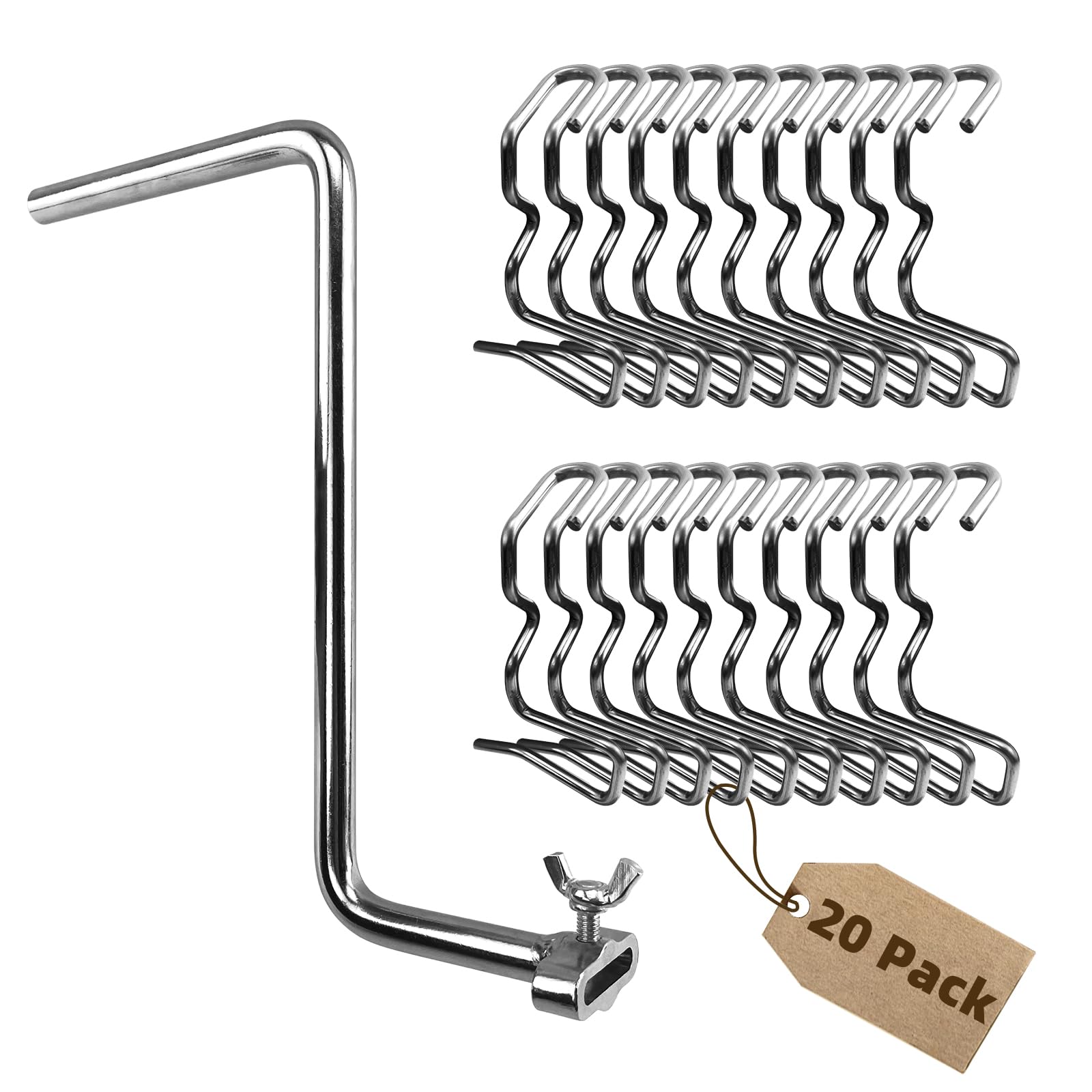 20PCS Fence Wire Tensioner Kit with Handle - Heavy Duty Barbed Wire Tightener Tool for Farm, Ranch & Garden Fencing - Perfect for DIY Fence Repair and Livestock Enclosure Installation