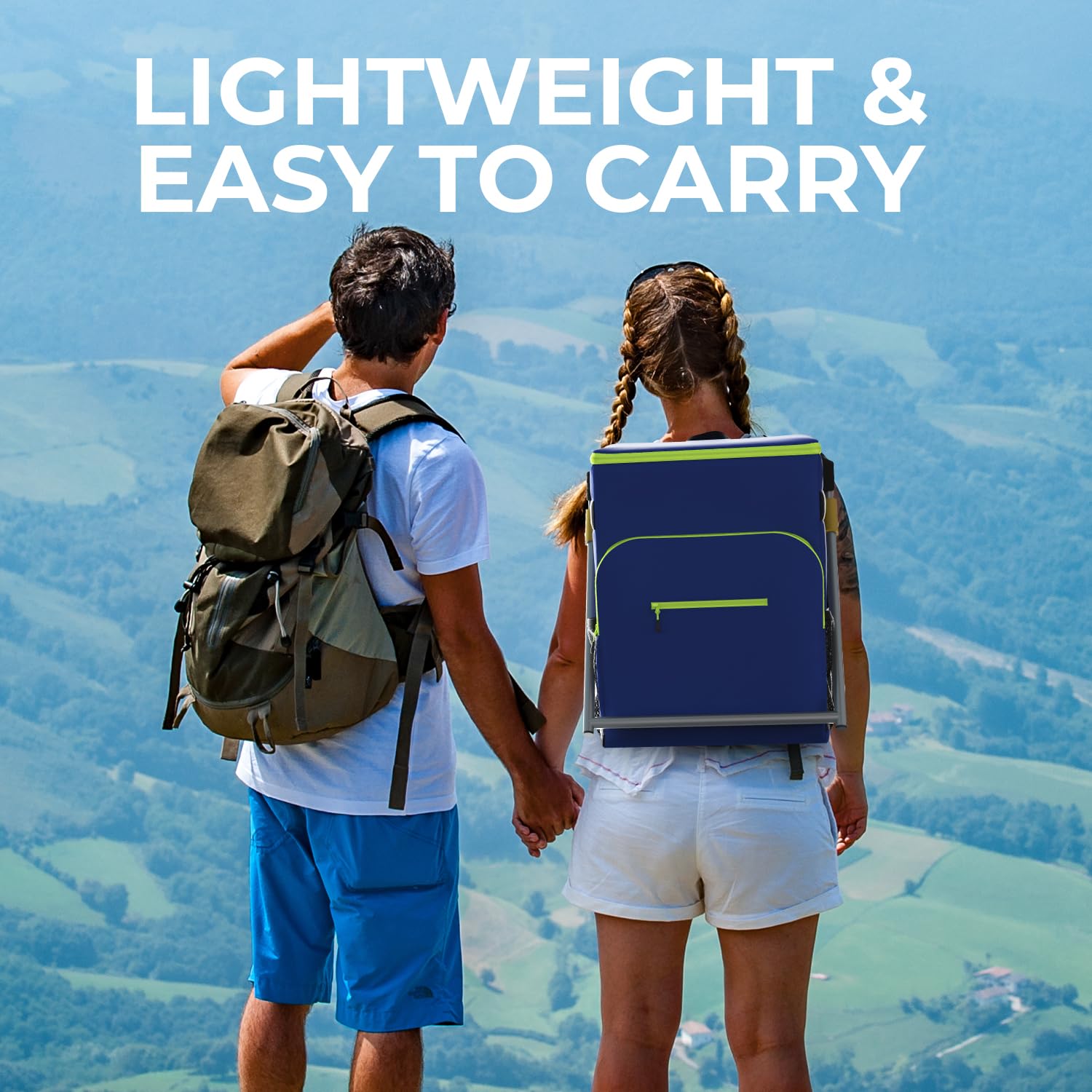 Everlasting Comfort 2-in-1 Insulated Cooler Backpack with Built-in Folding Chair - Leakproof & Spacious for Camping, Picnics, Beach Outings - Portable, Durable Cooler Bag for Outdoor Adventures, Tailgating & Hiking