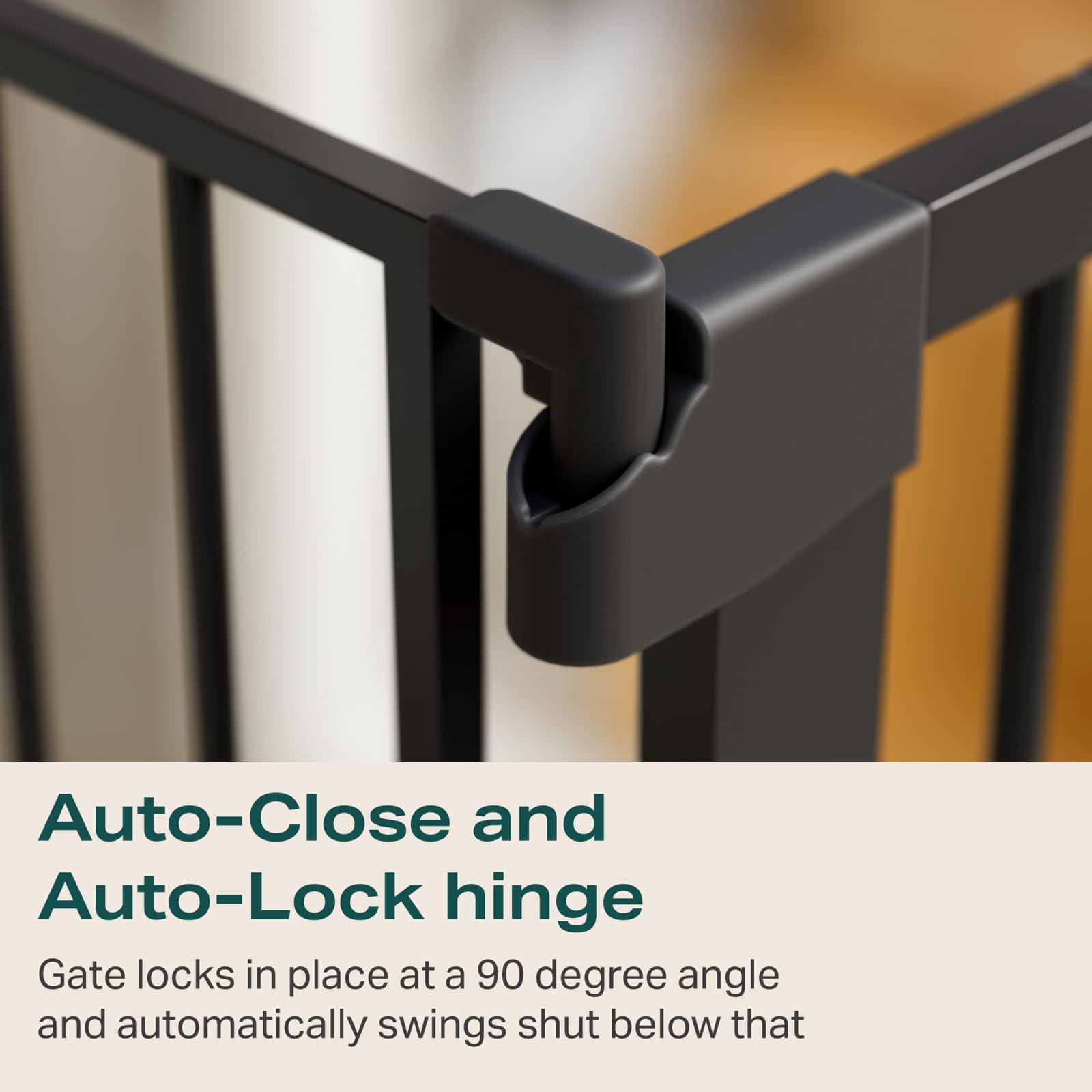 Cumbor 46 & 51.5-Inch Extra Wide Baby Gate with Auto Close - Walk Through Dog Gate for Home Safety, Stairs, and Doorways | Perfect for Childproofing and Pet Containment