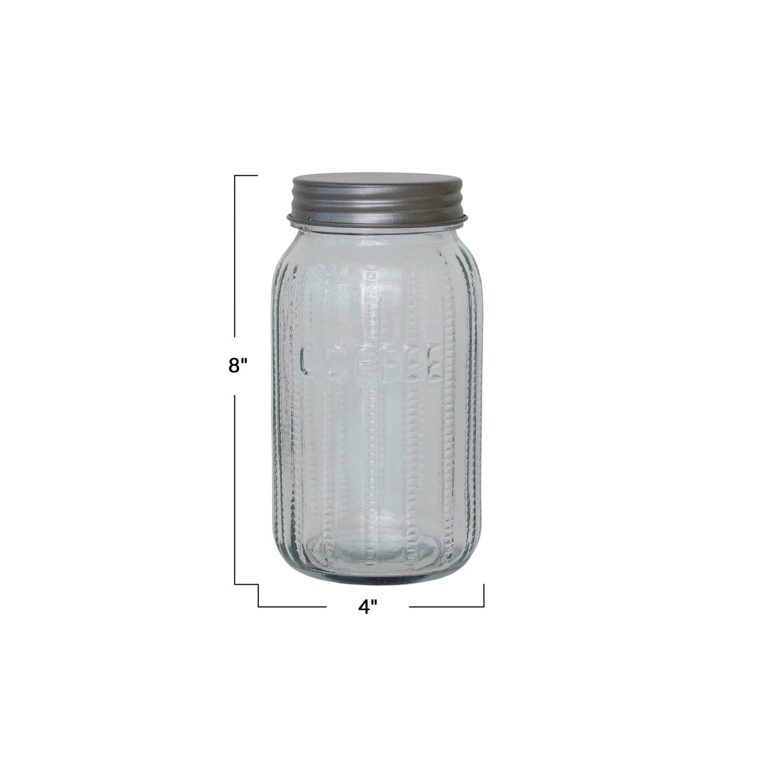 Premium Glass Coffee Jar with Airtight Lid - Perfect for Storing Fresh Coffee Beans, Grounds & Tea - Ideal for Kitchen, Pantry & Office Use