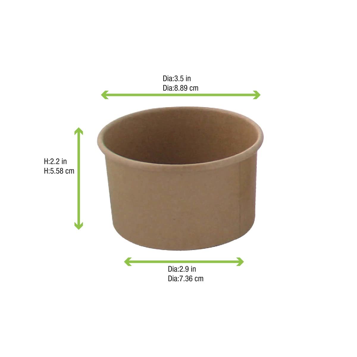 Eco-Friendly 8 oz Brown Kraft Soup Cups with Lids - Disposable Takeout Containers for Soups, Stews & Hot Beverages - Pack of 500 | Ideal for Restaurants, Catering & Food Delivery Services