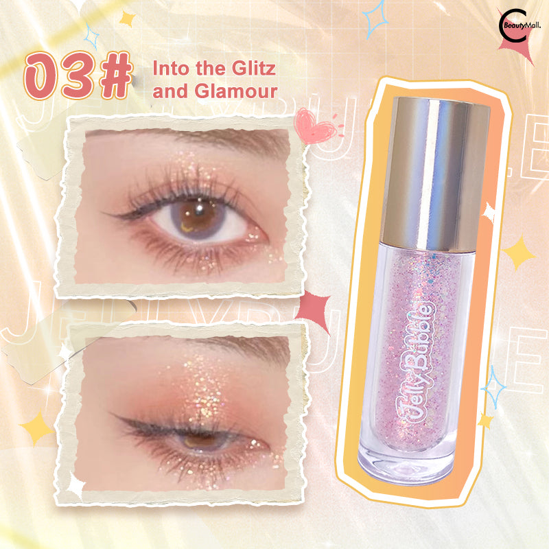 Vibrant Jelly Bubble Sparkling Jelly Eyeshadow - Long Lasting Shimmery Makeup for Party, Night Out & Special Occasions