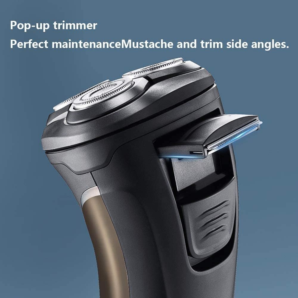 Men's Electric Shaver with USB Smart Charging & Waterproof Design - Wet/Dry Use for Travel, Gym & Daily Shaving - Perfect Gift for Father's Day & Birthdays