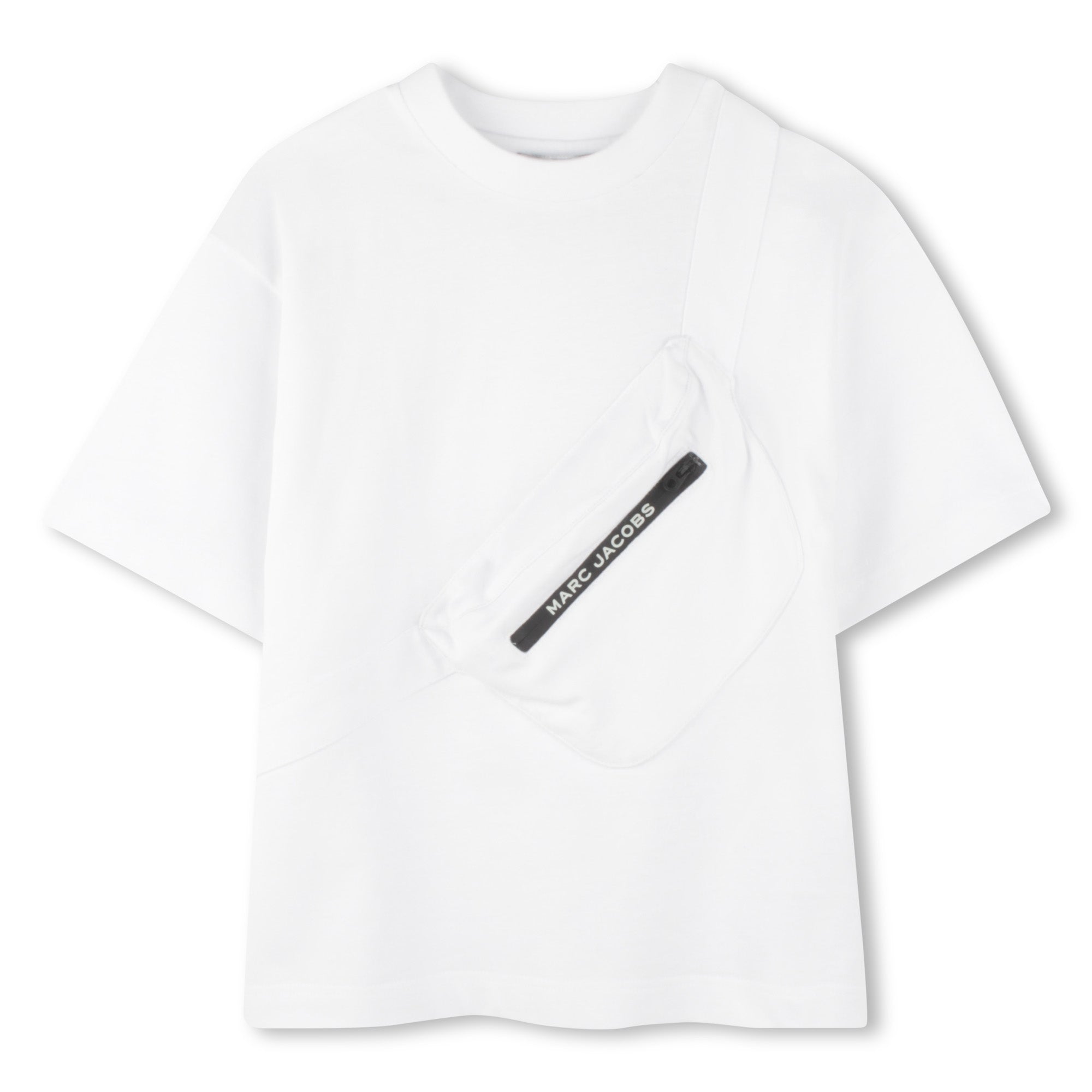 Marc Jacobs White T-Shirt with Fanny Pack - Stylish Casual Outfit for Travel, Hiking & Everyday Wear