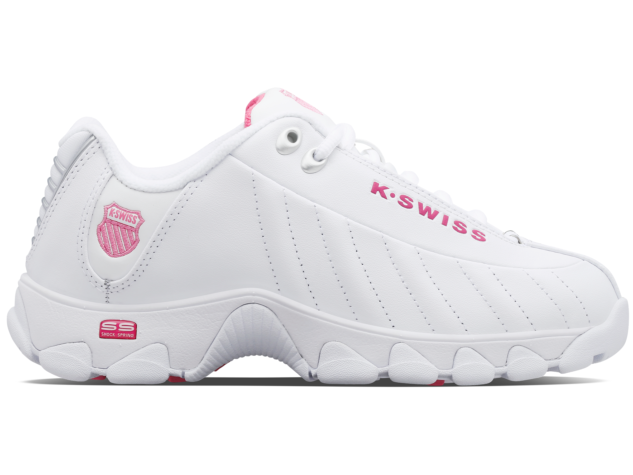 ST329 CMF Running Shoes for Women - White/Shock Pink | Lightweight Athletic Sneakers for Jogging, Gym Workouts & Casual Wear