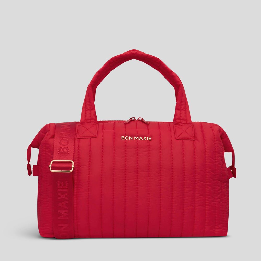 **Large Puffy Pillow Crossbody Bag for Women - Soft & Stylish Shoulder Purse - Trendy Red Handbag for Casual Outings, Travel & Everyday Use**