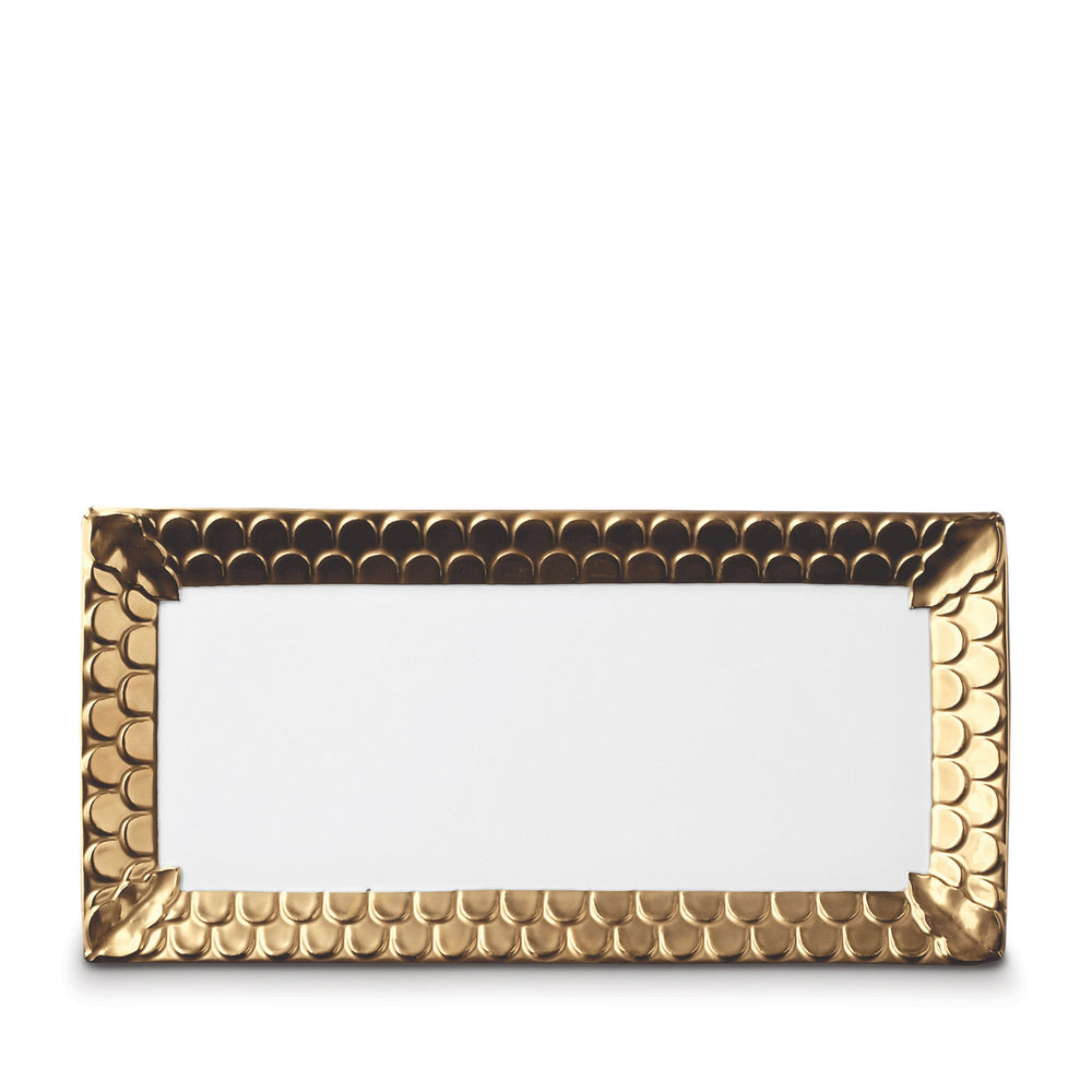 Aegean Gold Rectangular Platter - Elegant Serving Tray for Dinner Parties, Entertaining & Home Decor | Perfect for Cheese Boards, Appetizers & Special Occasions