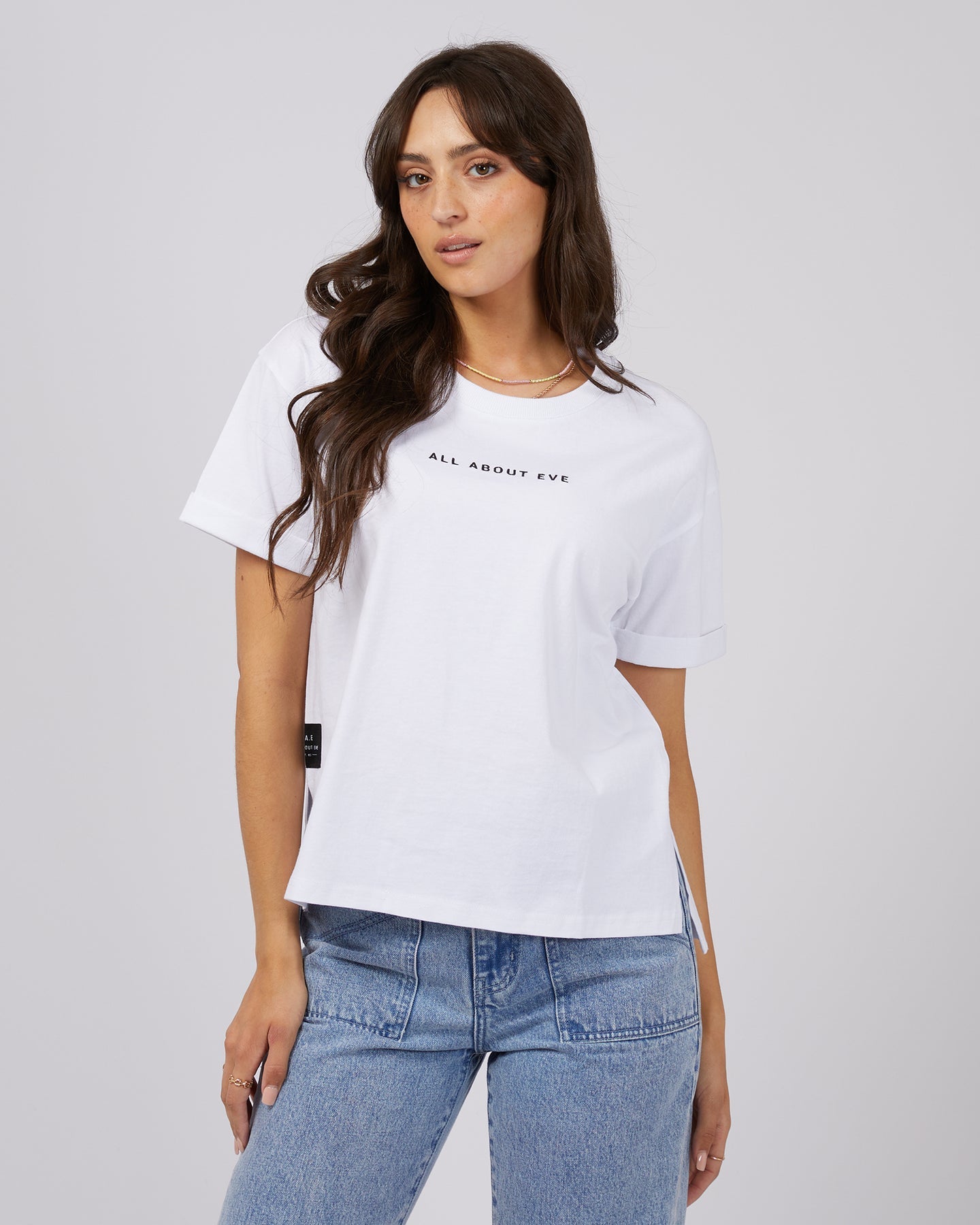 All About Eve AAE Washed Tee White - Soft Vintage Style Cotton T-Shirt for Women | Casual Wear, Street Style & Everyday Outfits