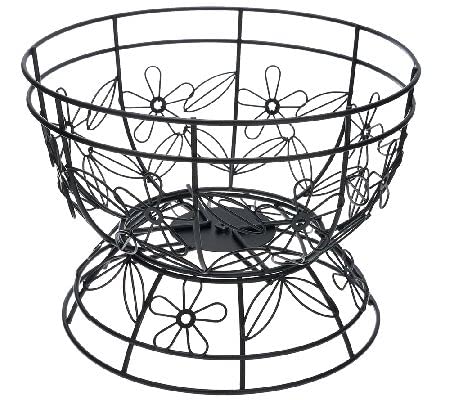 Temp-tations 4.5 Quart Old World Harvest Serving Bowl with Wire Stand & Ladle - Perfect for Punch, Soup, and Party Entertaining