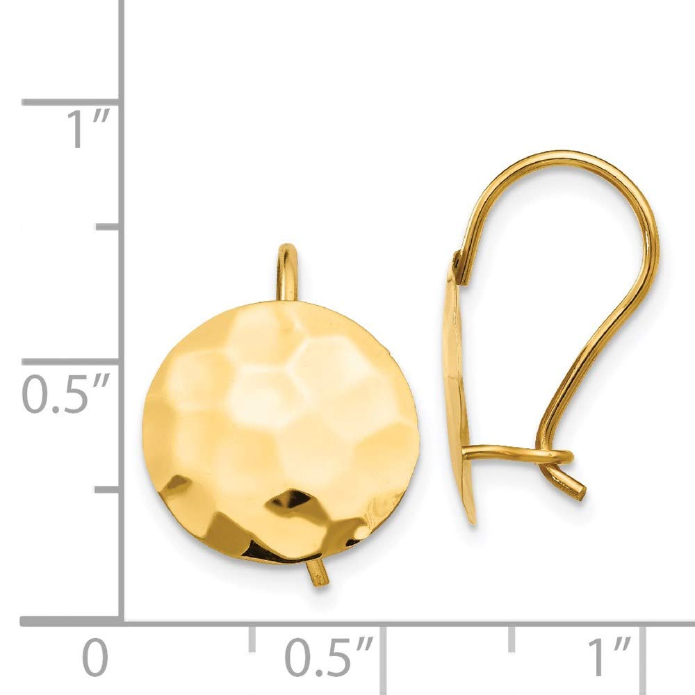 14K Yellow Gold Drop Dangle Earrings for Women - 18mm Elegant Design - Perfect for Parties, Weddings & Everyday Wear