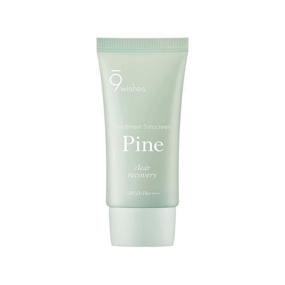 9wishes Pine Treatment Sunscreen SPF50+ PA++++ 50ml - Broad Spectrum Sun Protection for Face & Body - Ideal for Outdoor Activities, Beach & Daily Use