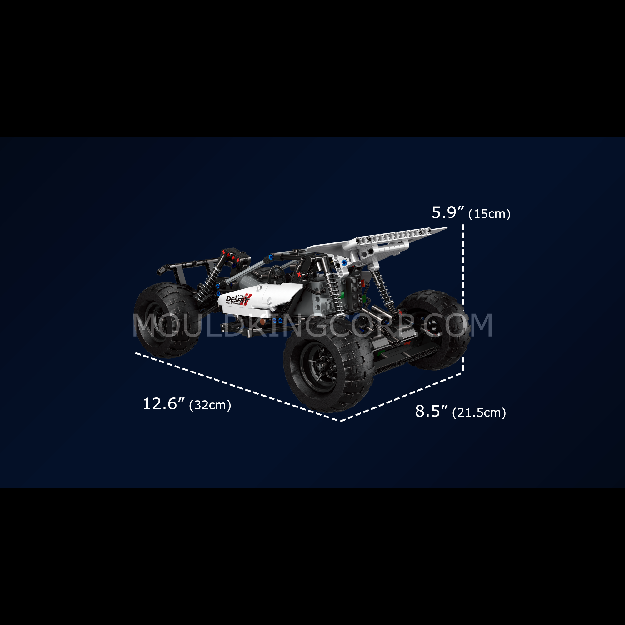 MOULD KING 18001 Desert Racing Buggy Remote Control Car Building Kit - 409 PCS STEM Toy for Kids & Adults | Perfect for Indoor Play, Outdoor Adventures & RC Car Racing Enthusiasts