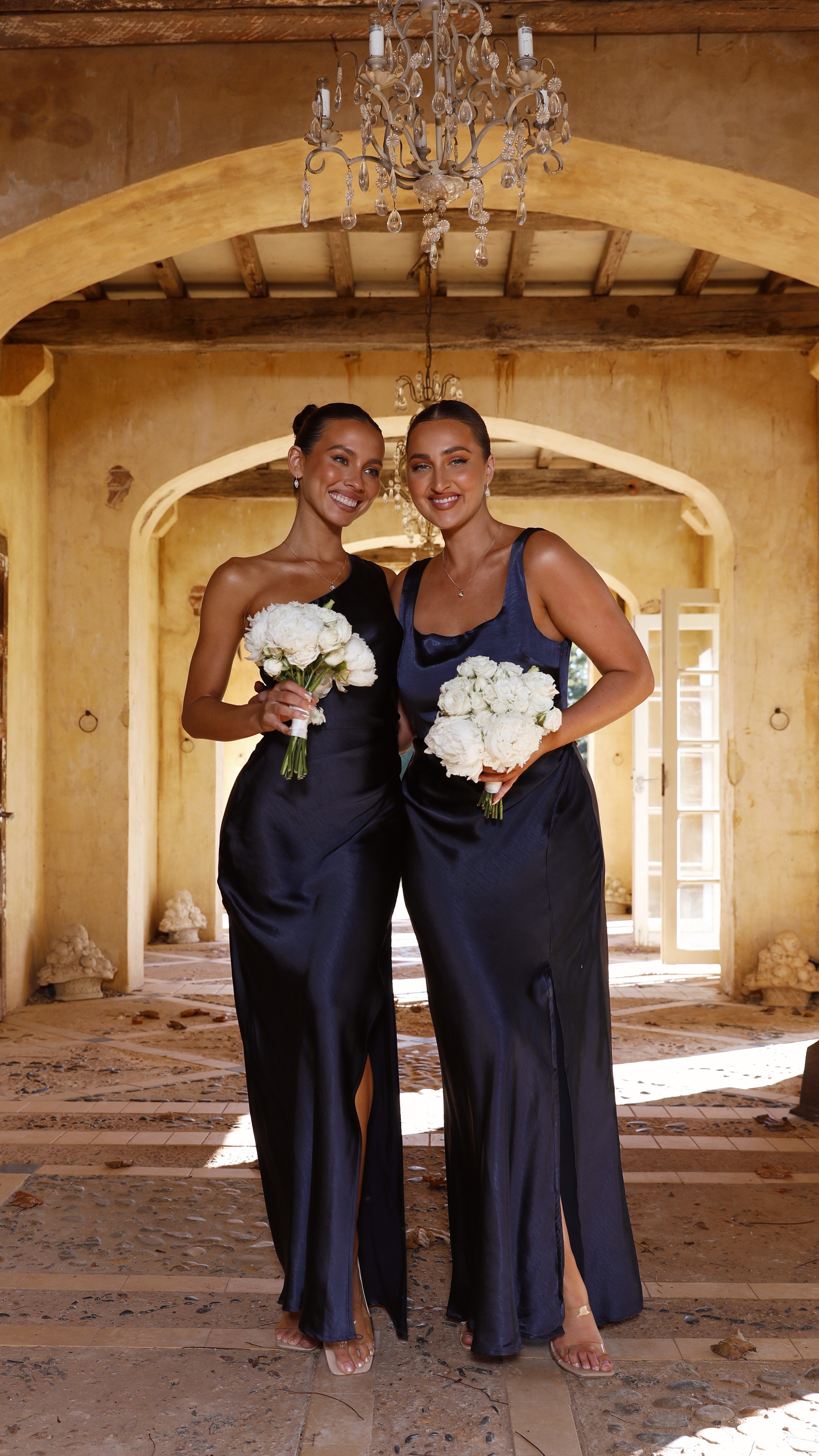 Alaria Maxi Dress for Women - Flowy Navy Blue Long Summer Dress with Pockets | Beach, Vacation & Casual Wear