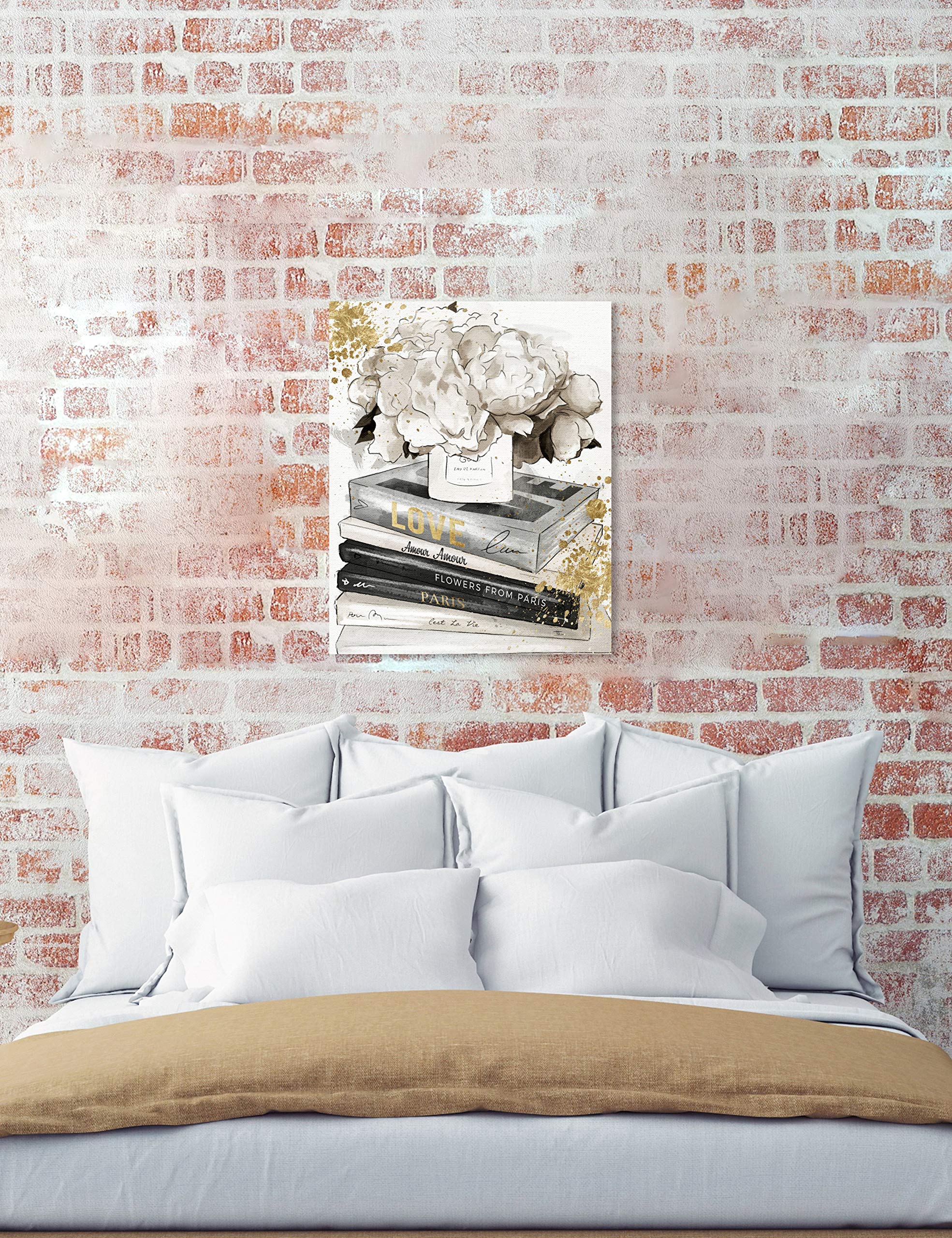 Oliver Gal Artist Co. Fashion & Glam Wall Art Canvas Print - 'Life Style All Day Luxe' Home Decor - 30x36 Inches Gold & Gray - Perfect for Living Room, Bedroom or Office Decor