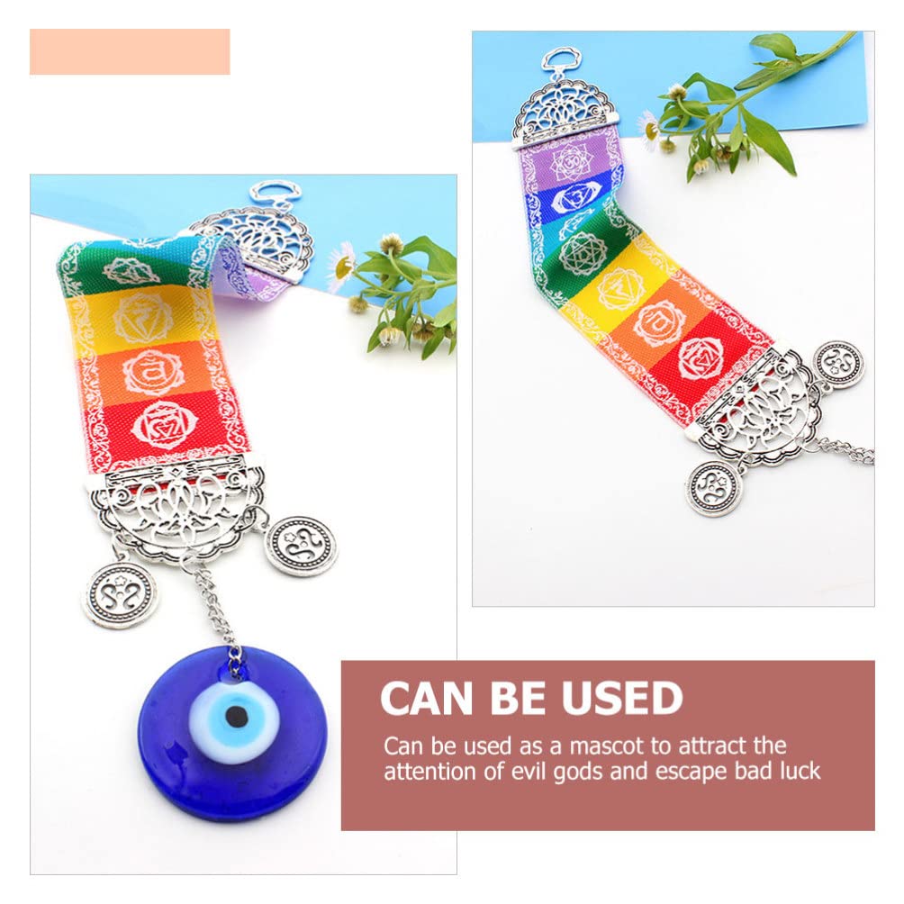 Blue Evil Eye Pendant - Handmade Turkish Nazar Boncuk Hanging Decor for Car, Home & Office - Protection Amulet for Wall, Window & Mirror Decor - Perfect Gift for Housewarming & Spiritual Blessings