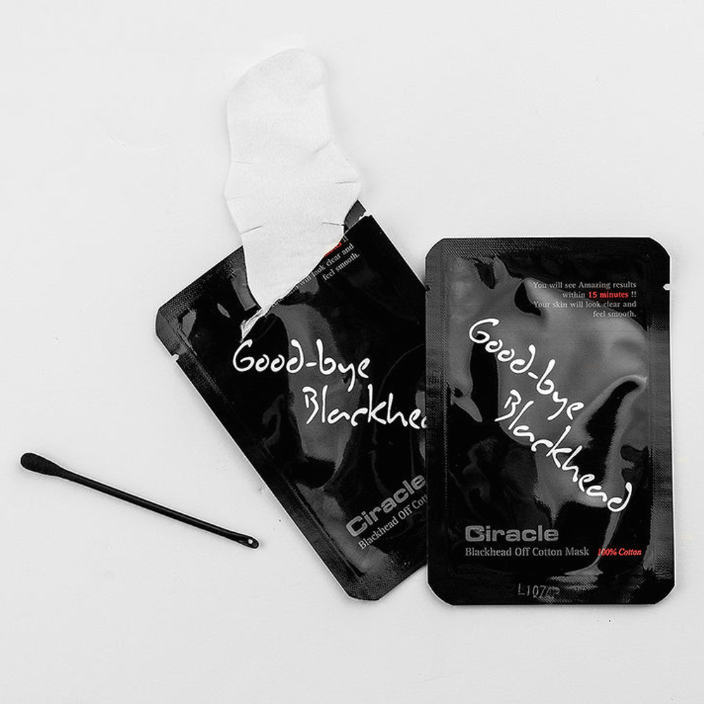 Ciracle Blackhead Off Cotton Mask 20 Sheets - Deep Cleansing Pore Strips for Nose & Face - Korean Skincare for Blackhead Removal & Oil Control - Perfect for Daily Facial Care & Spa Night Routine