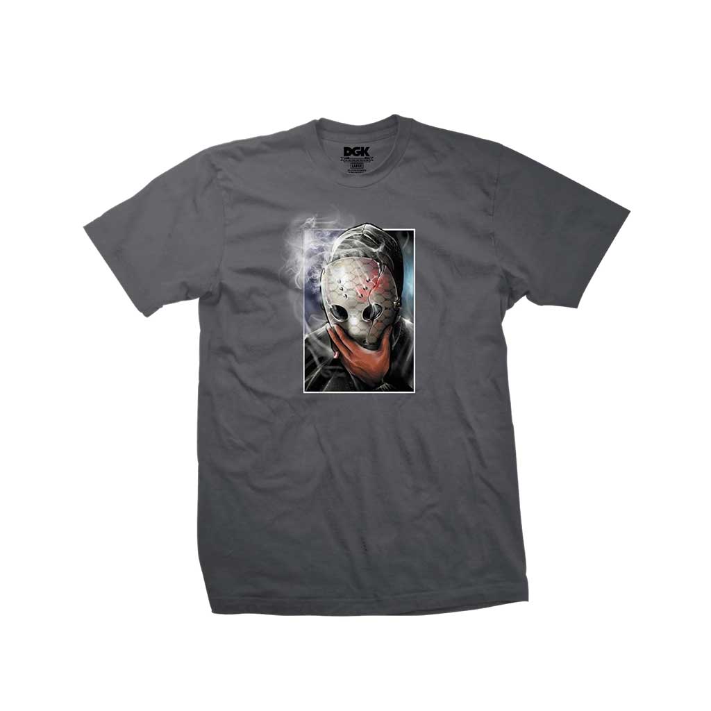 DGK Reveal Graphic T-Shirt for Men - Charcoal Grey Cotton Streetwear Tee - Perfect for Skateboarding, Street Fashion & Casual Wear