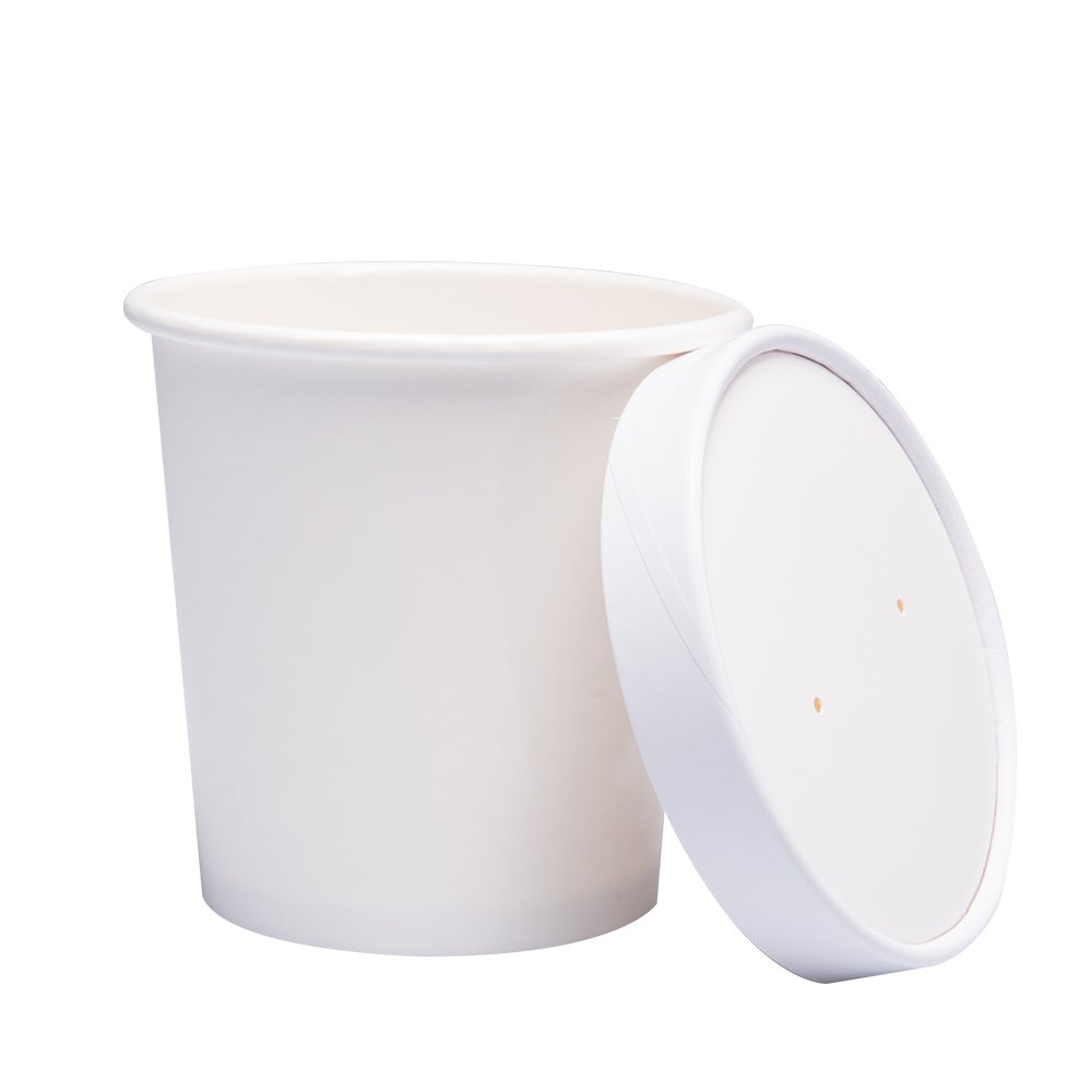 40 Count (16 oz) Reusable Plastic Ice Cream Cups with Lids - Leak-Proof Freezer Safe Dessert Containers for Homemade Gelato, Sorbet & Frozen Yogurt Storage