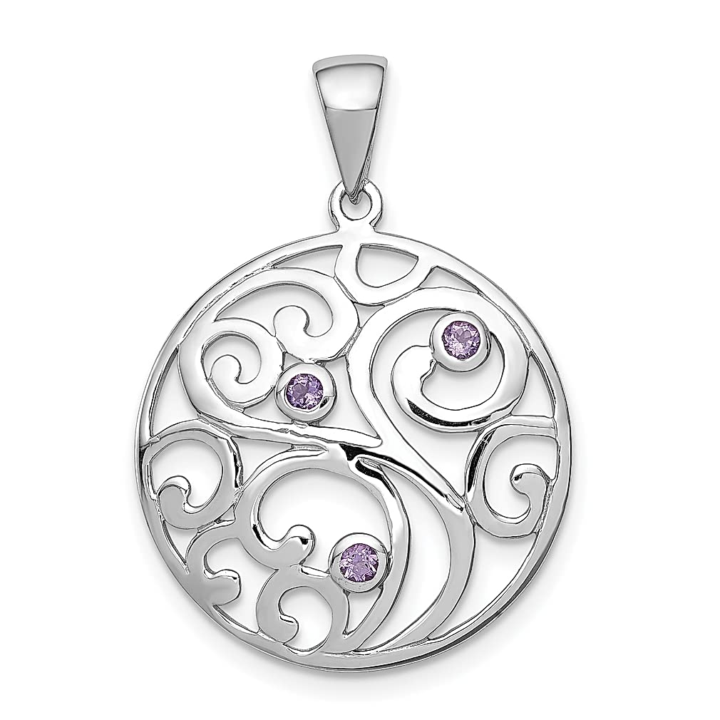 925 Silver Amethyst Pendant Necklace for Women - Elegant Gemstone Jewelry Gift for Her - Perfect for Birthdays & Anniversaries