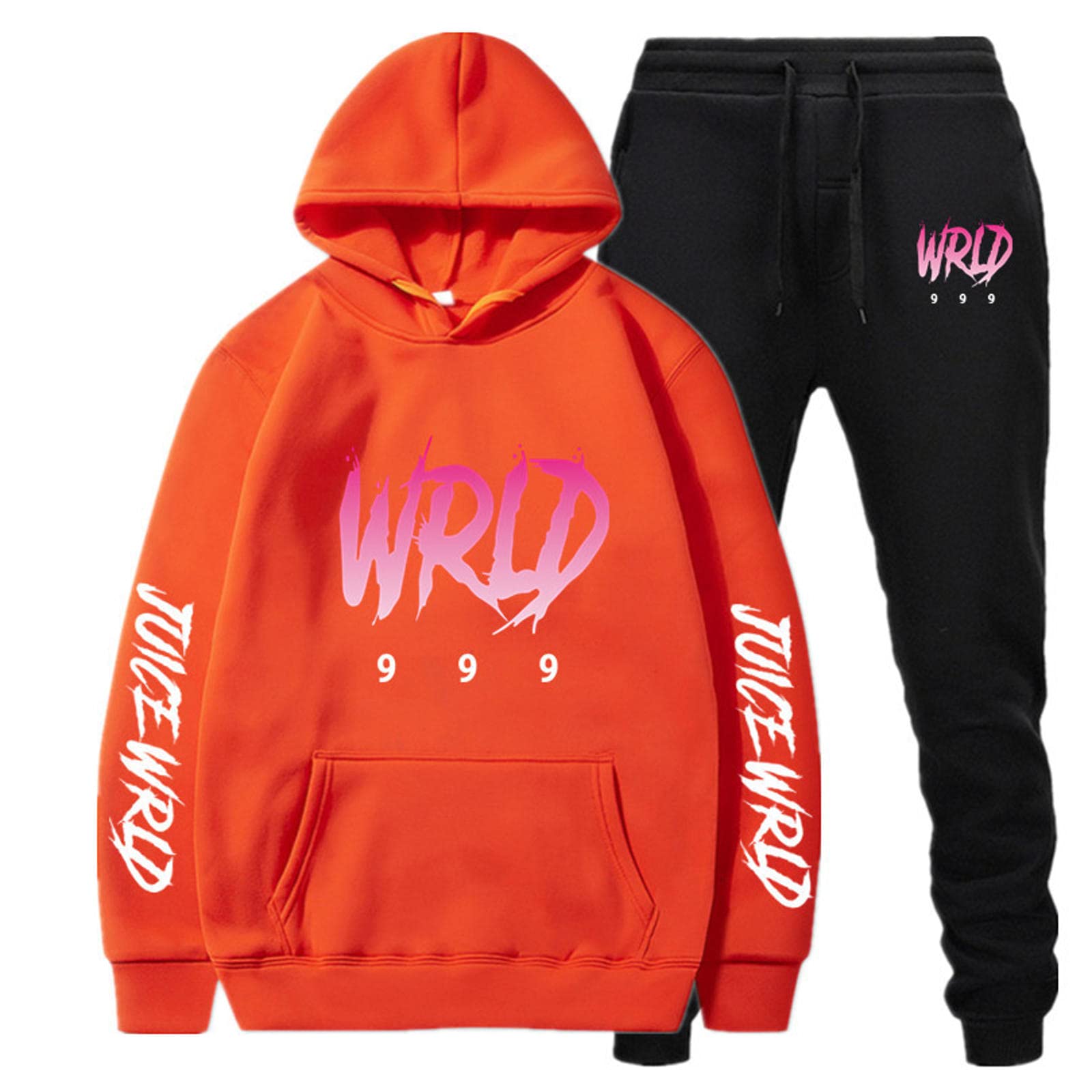 **Men's Slim Fit Tracksuit Set - Rapper Style Hoodie & Joggers 2-Piece Outfit for Men & Women | Gym, Streetwear, Casual Wear**
