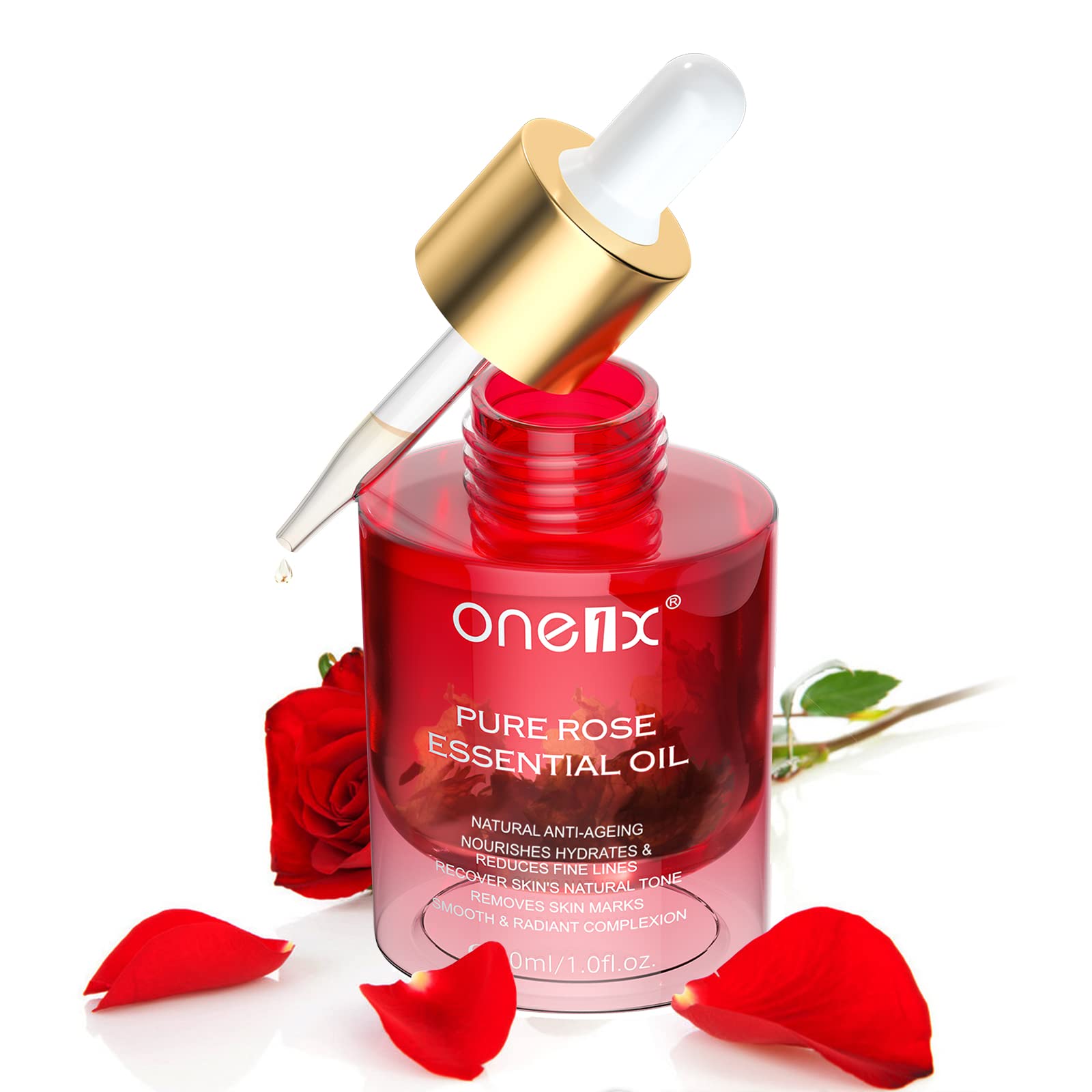 Best Face Serums & Rose Oil for Glowing Skin - Anti-Aging & Hydrating Daily Skincare Routine - Perfect for Morning/Night Care & Travel Essentials