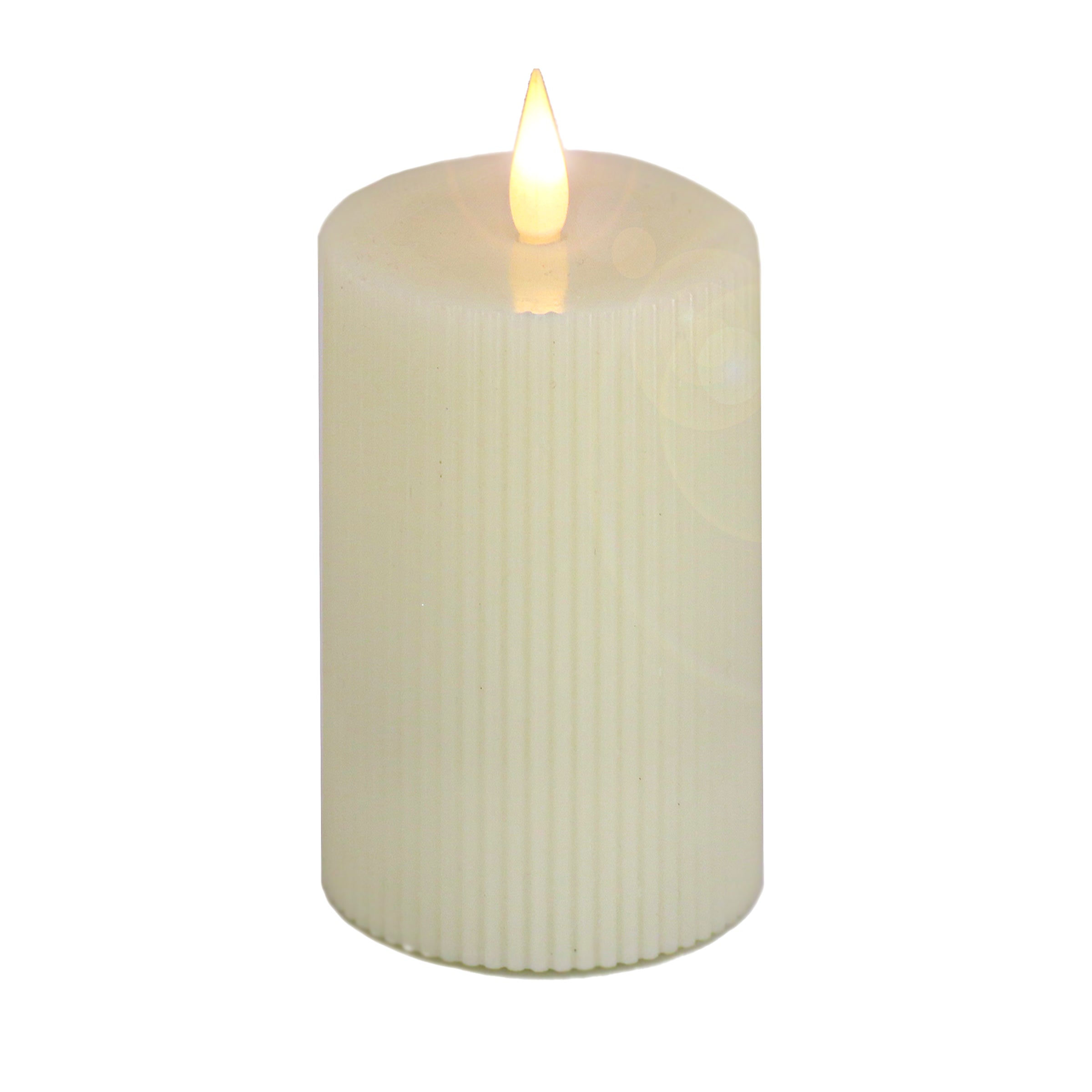 HGTV Home Collection Flameless Georgetown Pillar Candle - 5x7 Inches Ivory, Battery Operated LED Decorative Candle for Home Decor, Wedding Centerpieces, and Romantic Ambiance