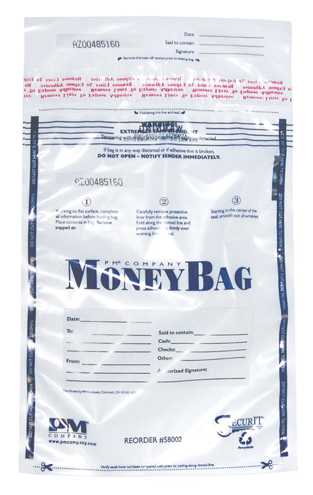 PM Company Clear Disposable Deposit Bags 9