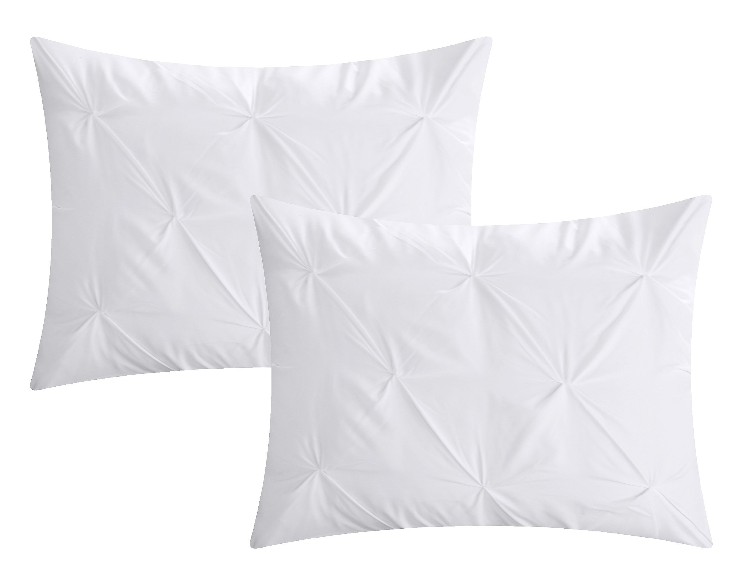 Chic Home 10-Piece King Bed in a Bag Comforter Set - Pinch Pleated & Ruffled Design with Sheet Set in White | Perfect for Master Bedroom, Guest Room & Luxury Hotel Decor