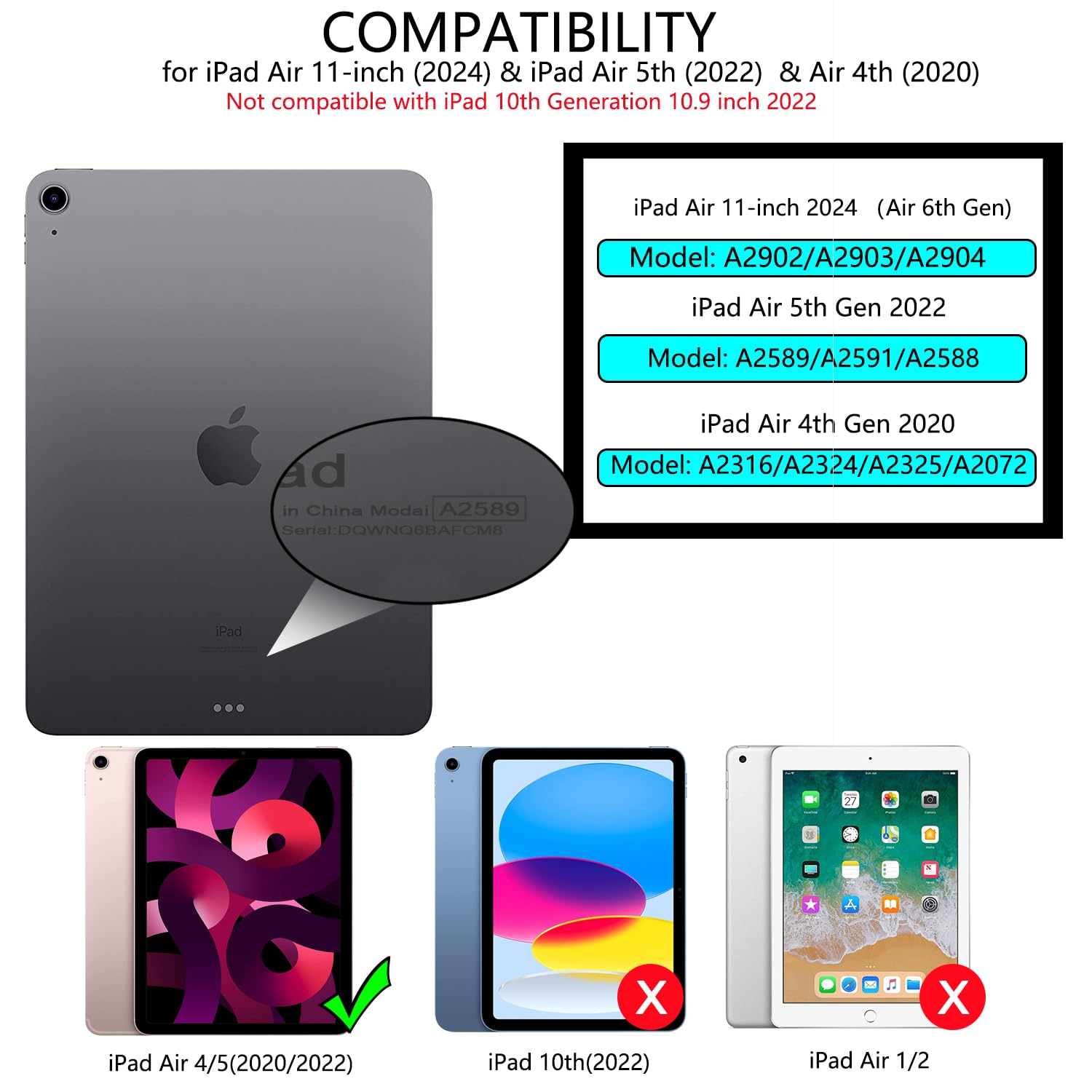 Premium Protective Case for iPad Air 11-inch M3/M2 (2025/2024) & iPad Air 5th/4th Gen 10.9-inch - Shockproof Clear Back Cover with Pencil Holder, Auto Sleep/Wake, Stand Feature - Cute Pink - Perfect for Work, School & Travel