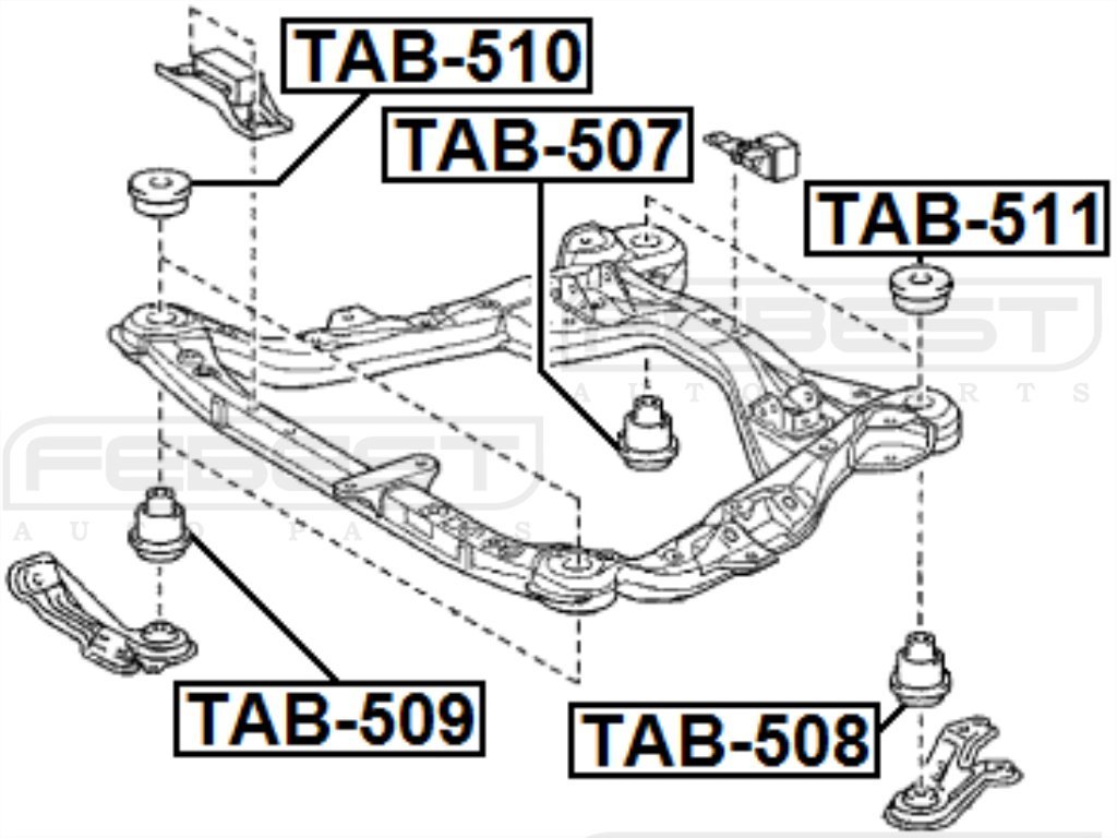 Toyota Body Bushing Replacement - Durable Suspension Mount for Corolla, Camry & More - Improve Ride Comfort & Reduce Noise for Smooth Driving