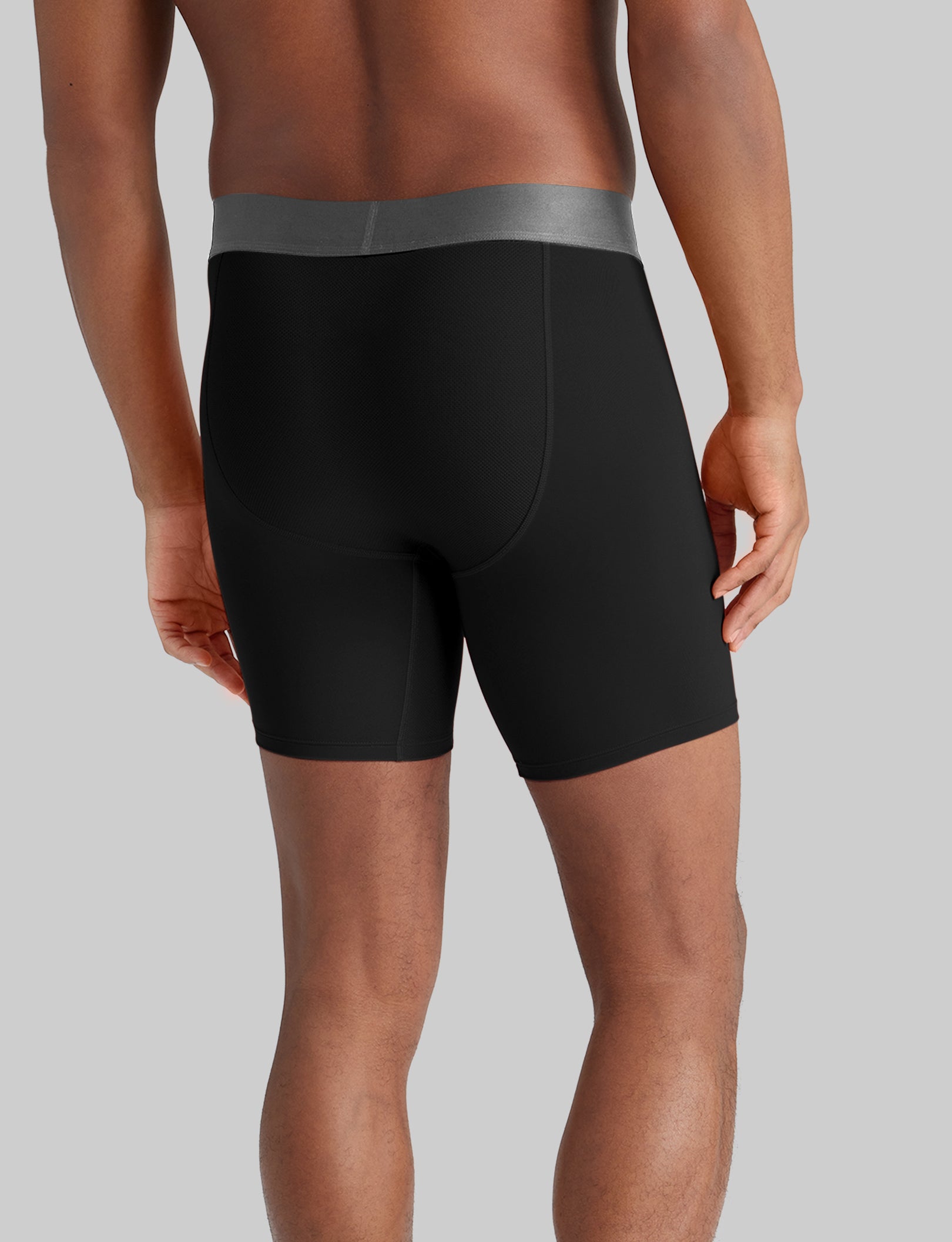 360 Sport Mid Length Boxer Briefs for Men - 3 Pack Moisture Wicking Underwear - Gym, Running & Everyday Comfort Wear