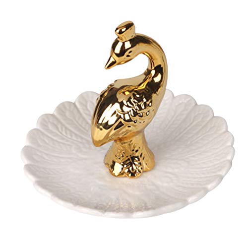 White Plate+golden Peacock