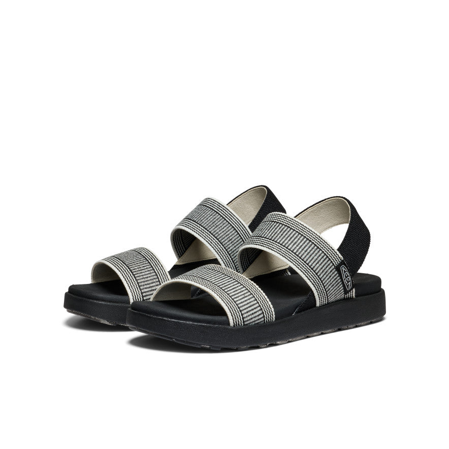 Women's Elle Backstrap Sandal - Comfortable Strappy Summer Sandals in Black/Star White | Perfect for Beach, Vacation & Casual Outings