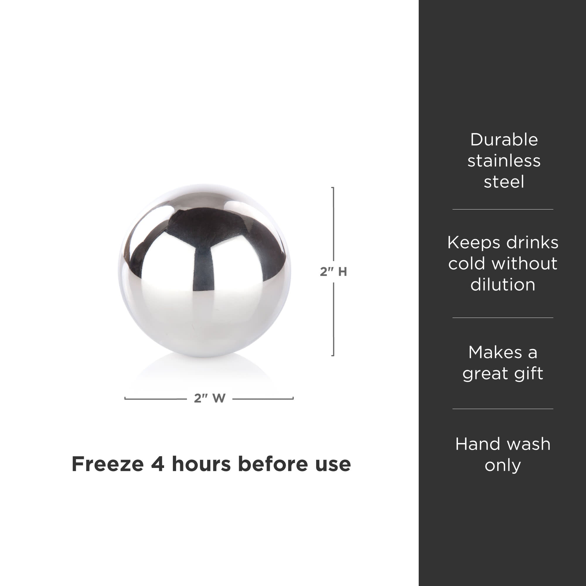 Premium Stainless Steel Ice Rocks - Large Whiskey Stones for Chilling Scotch, Bourbon & Cocktails Without Dilution | Reusable Drink Coolers for Home Bar, Parties & Gifts
