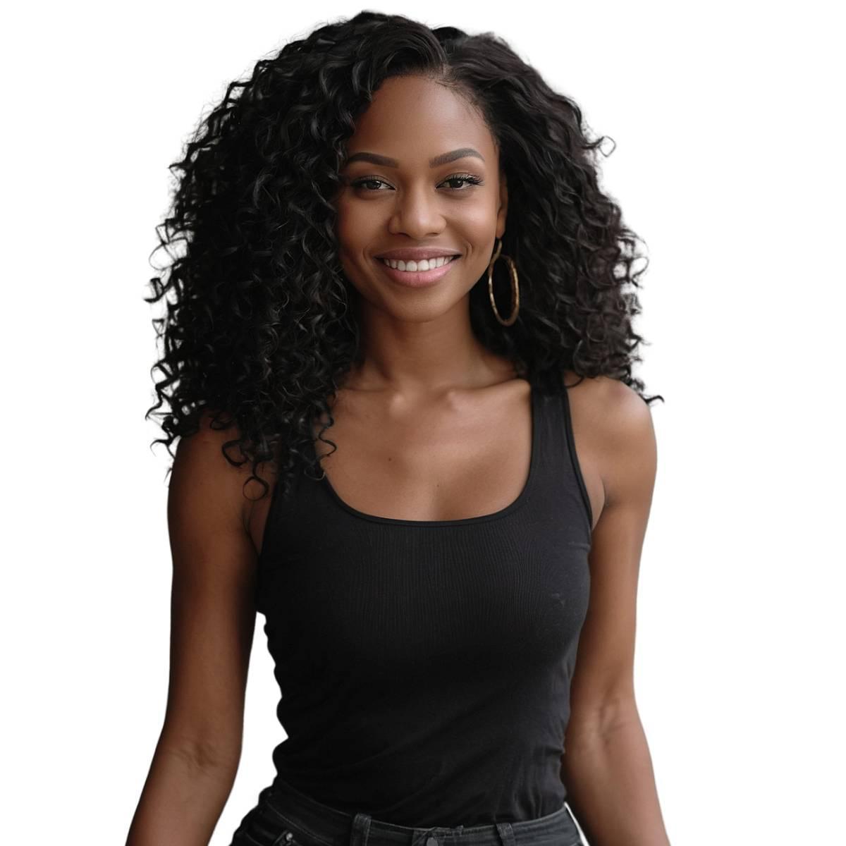 Spanish Wave 100% Human Hair Bundles for Black Women | Natural Curly Weave Hair Extensions | Perfect for Protective Styles, Ponytails & Everyday Wear