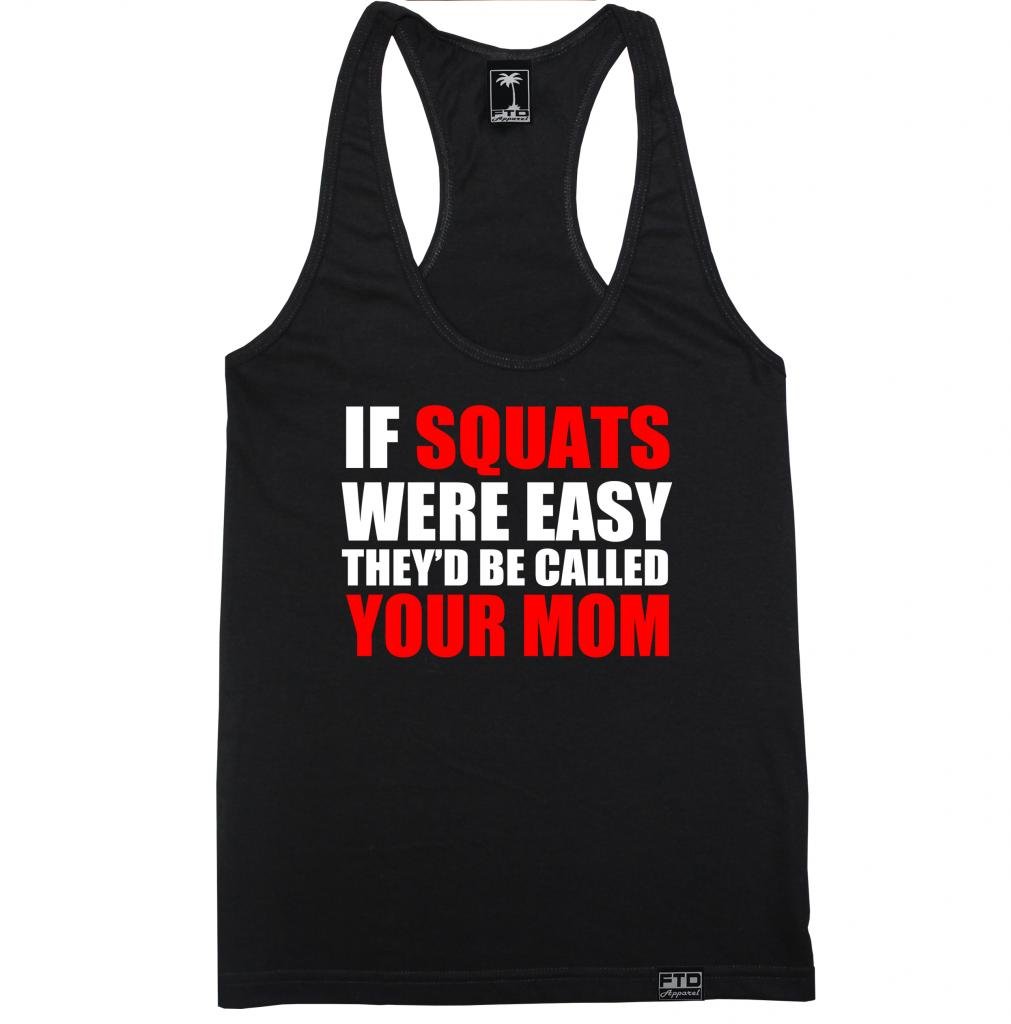 FTD Apparel Women's If Squats Were Easy Workout Tank Top - Gym Fitness Yoga Running Athletic Sleeveless Shirt for Women