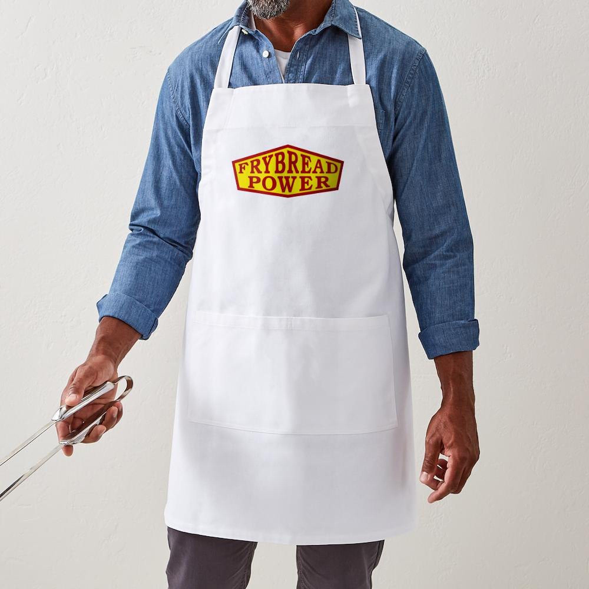 Frybread Power Kitchen Apron with Pockets - Adjustable Grilling & Baking Apron for BBQ, Cooking, Baking - Perfect for Chefs, Home Cooks & Outdoor Grilling