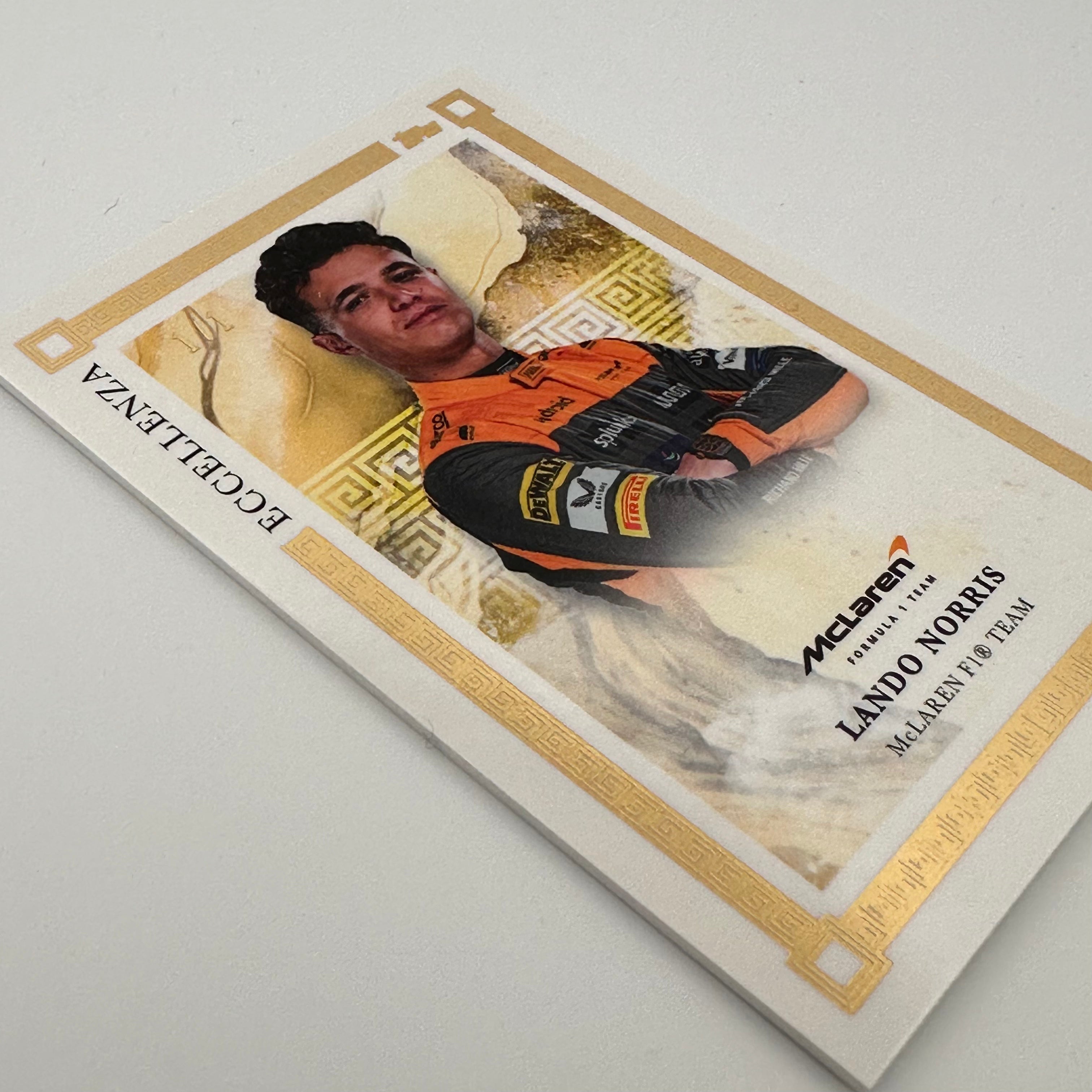 2023 Topps Eccellenza Gold Lando Norris Driver Profile F1 Racing Card - Perfect for Collectors, Fans & Sports Memorabilia Displays