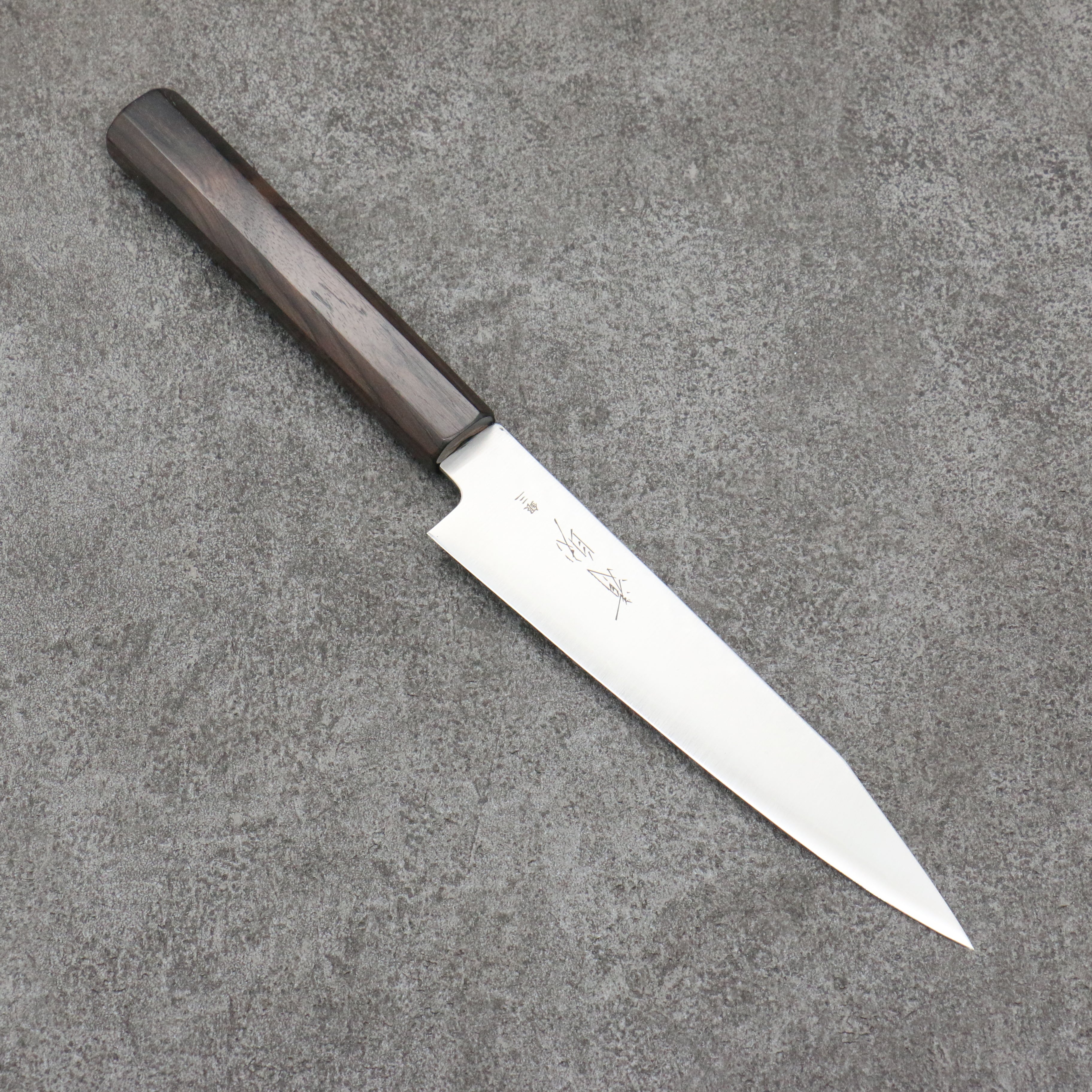 Premium Seisuke Silver Steel Kiritsuke Petty Utility Knife 150mm - Japanese Chef Knife with Ebony Wood Handle - Perfect for Slicing, Dicing & Precision Cutting in Professional Kitchens & Home Cooking