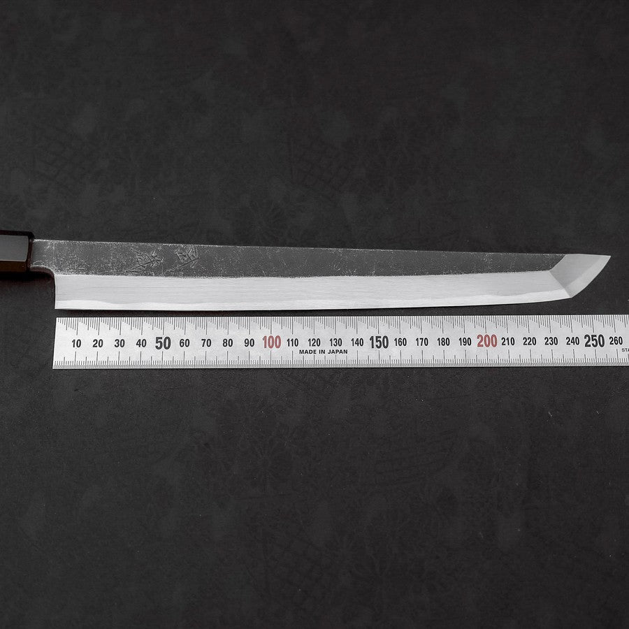 Premium Sakimaru Takohiki Japanese Knife - Blue Steel #2 Kurouchi Finish with Buffalo Wenge Handle (270mm) - Ideal for Sushi, Sashimi & Precision Fish Filleting