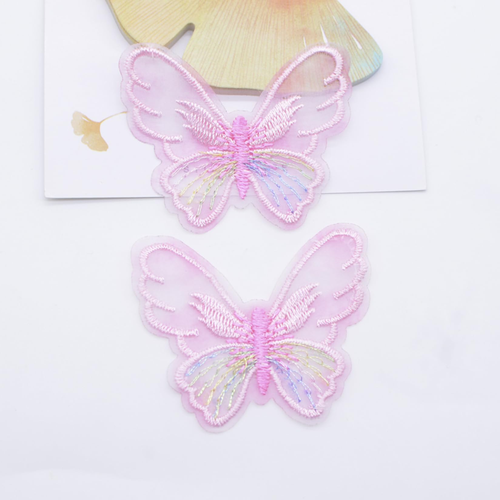 10 Pcs Embroidered Butterfly Appliques - Elegant Mesh Sew-on Patches for DIY Hair Clips, Hats, Bags & Clothing - Perfect for Crafting, Costumes & Fashion Accessories
