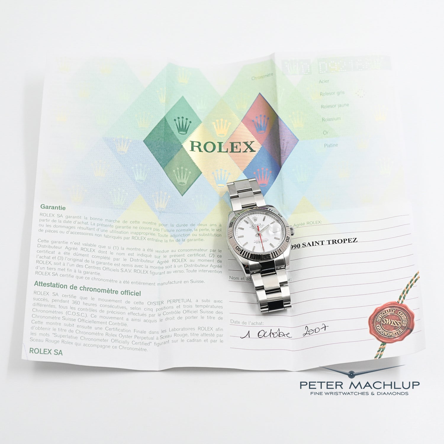 Rolex Datejust 36 Stainless Steel Watch - 2007 Model - Luxury Automatic Timepiece for Men - Perfect for Business, Formal Events & Collectors