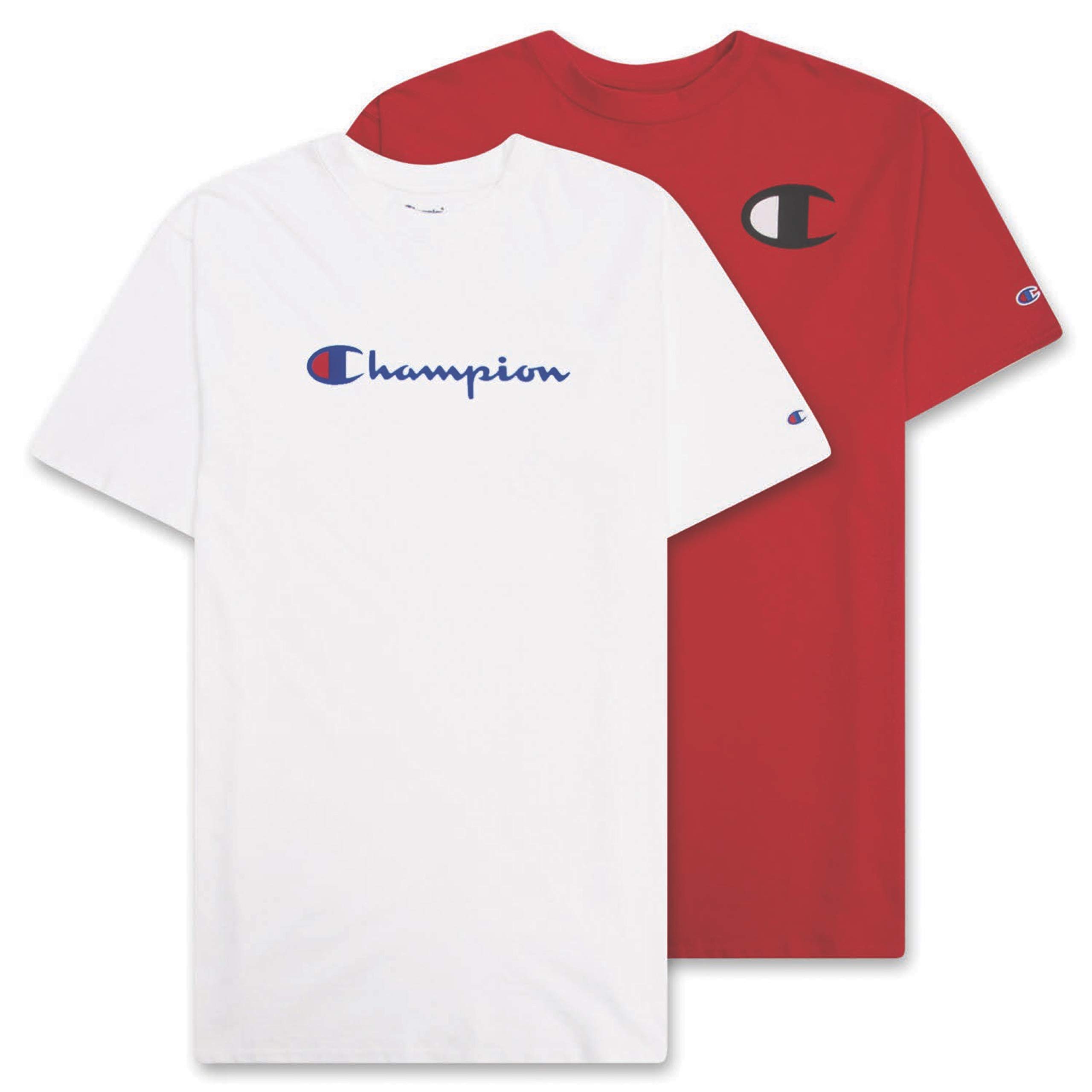 **Champion Big and Tall T-Shirts for Men – 2 Pack Graphic Tees – Comfortable & Durable Cotton Shirts for Casual Wear, Workout & Everyday Use**