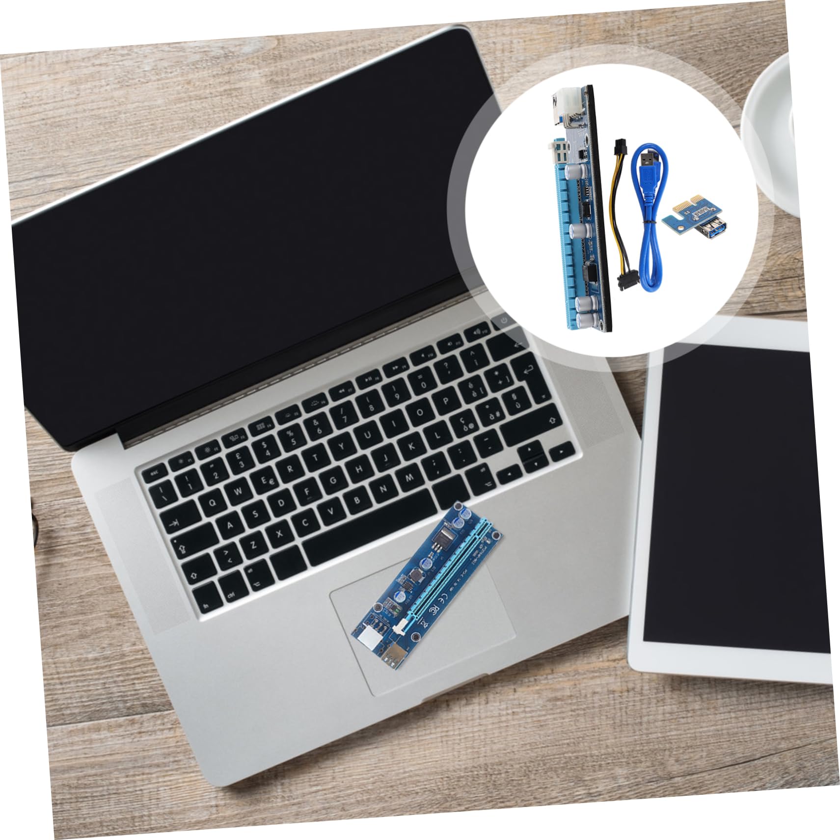3pcs PCIe Graphics Card External USB Cable 6pin Extension Cord for Laptop GPU Accessories, Computer Parts & Electronic Office Use, Ideal for Gaming & Graphic Design