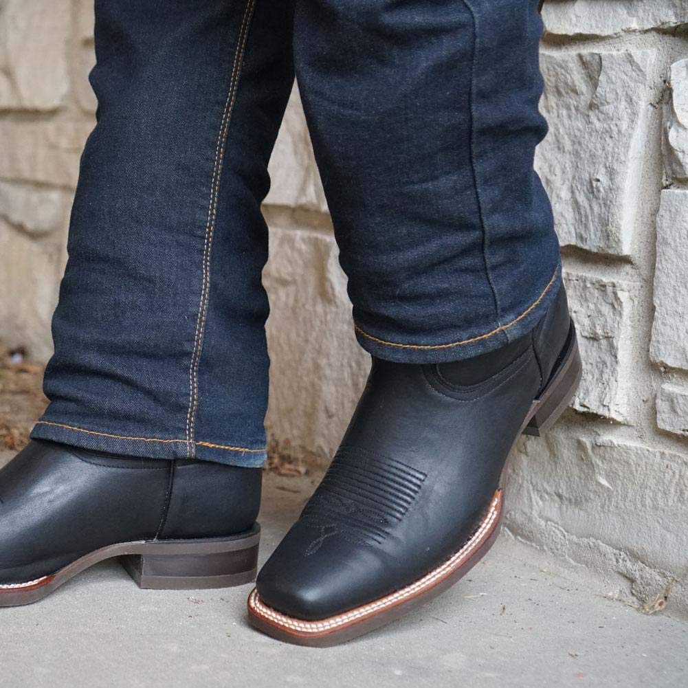 **Soto Boots Men's Square Toe Cowboy Boots – Genuine Leather Western Boots for Men (H4002) – Durable & Stylish for Rodeo, Country Dance & Casual Wear**